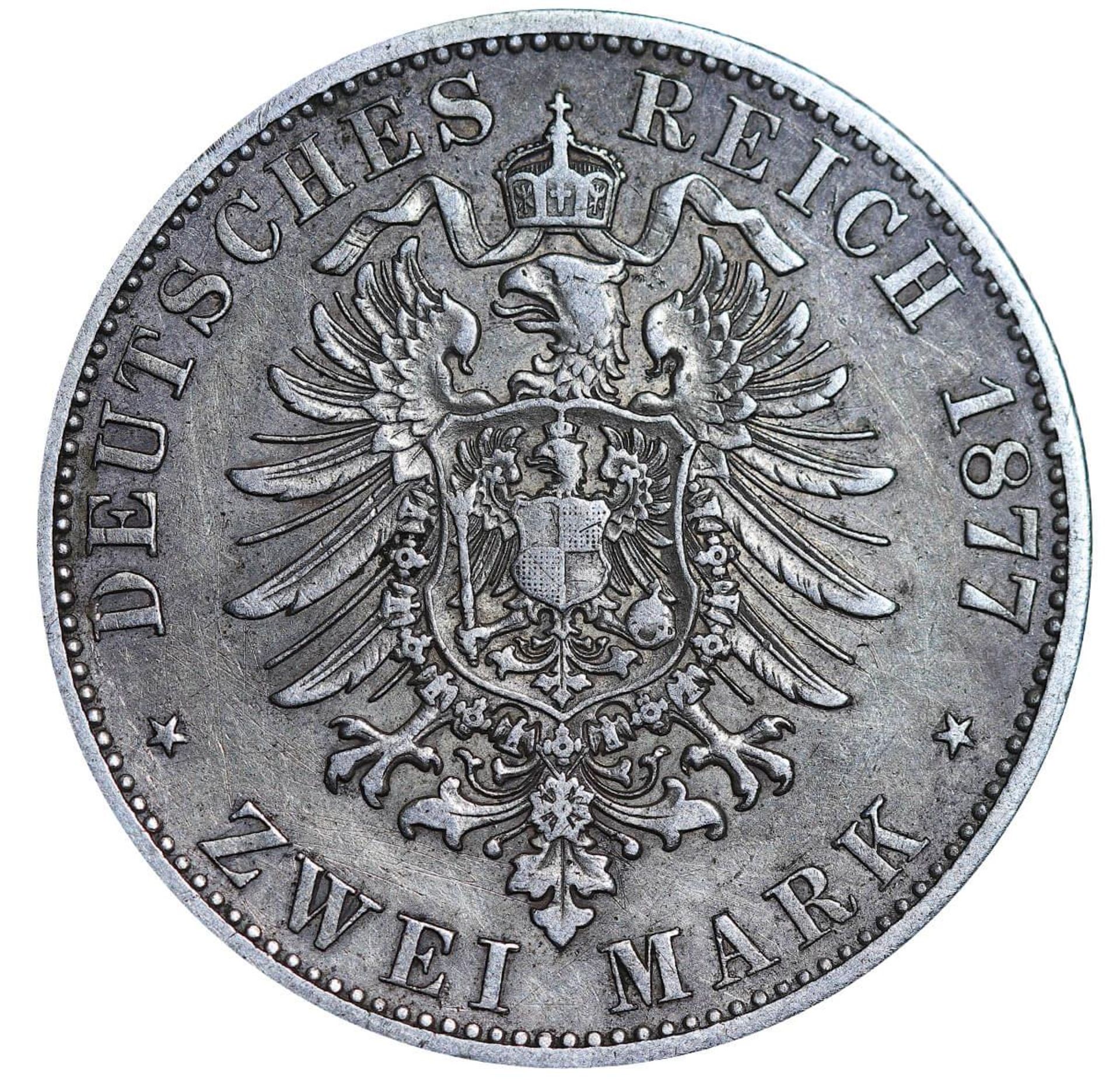 Kingdom of Prussia, 2 Marks, 1877 year, B - Image 3 of 3