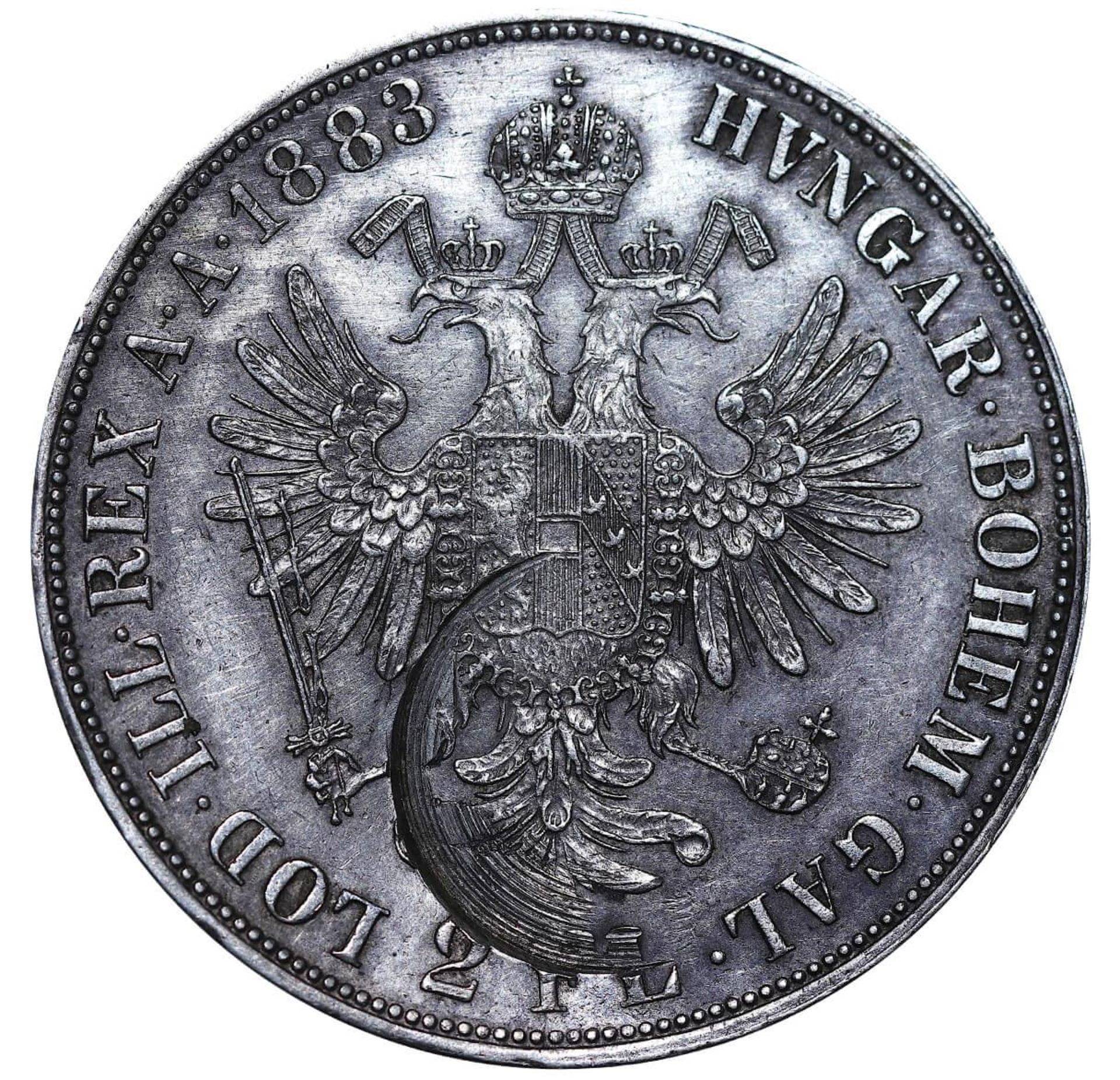 Austria, 2 Florin, 1883 year - Image 3 of 3