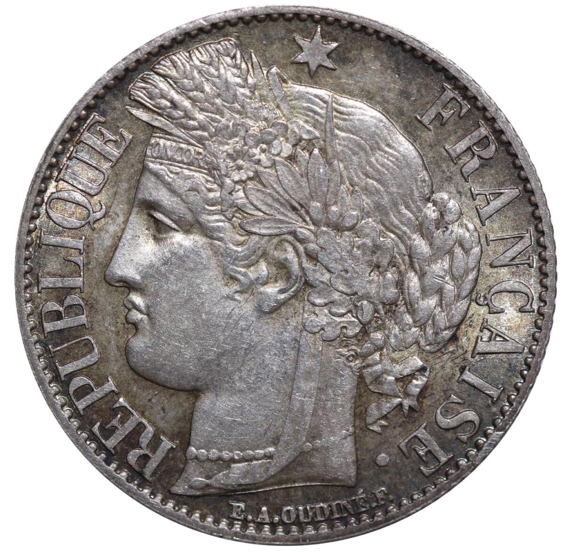 France, 1 Franc, 1872 year, K - Bild 2 aus 3