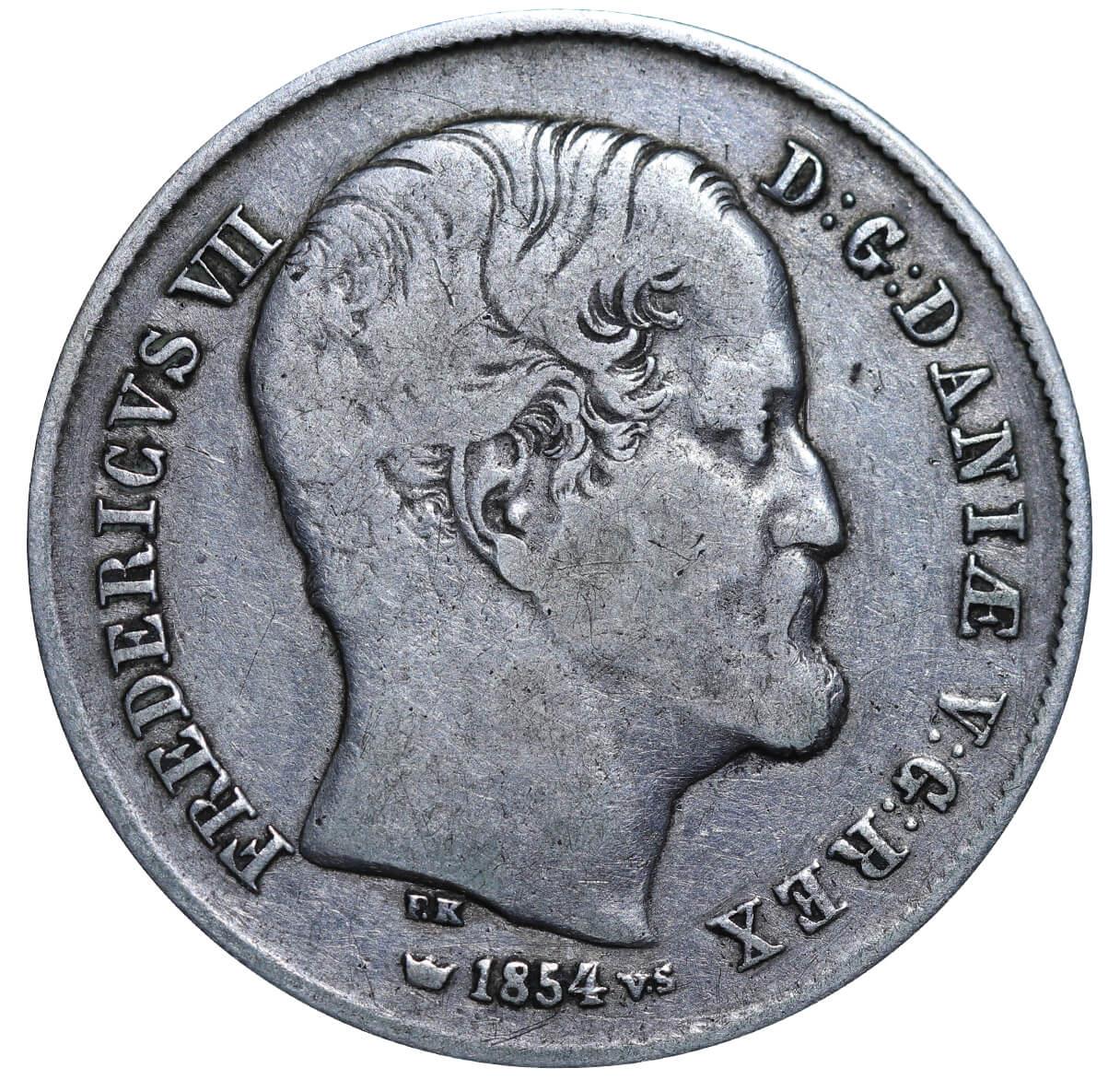 ½ Rigsdaler, Denmark, 1854 year,?-VS - Bild 2 aus 3