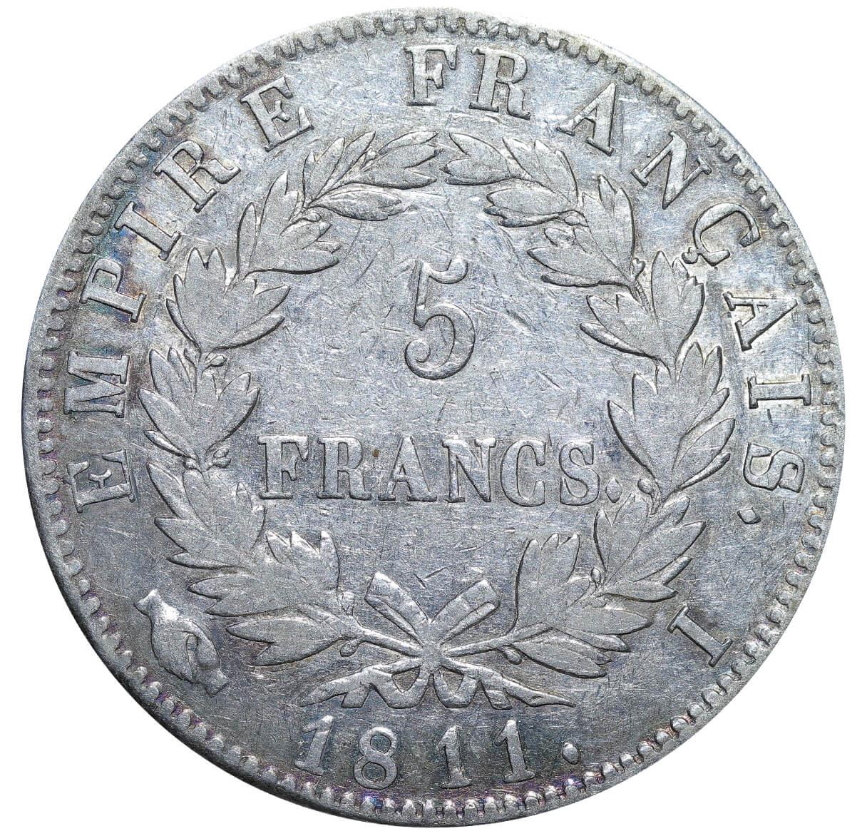 France, 5 Francs, 1811 year, I - Image 3 of 3