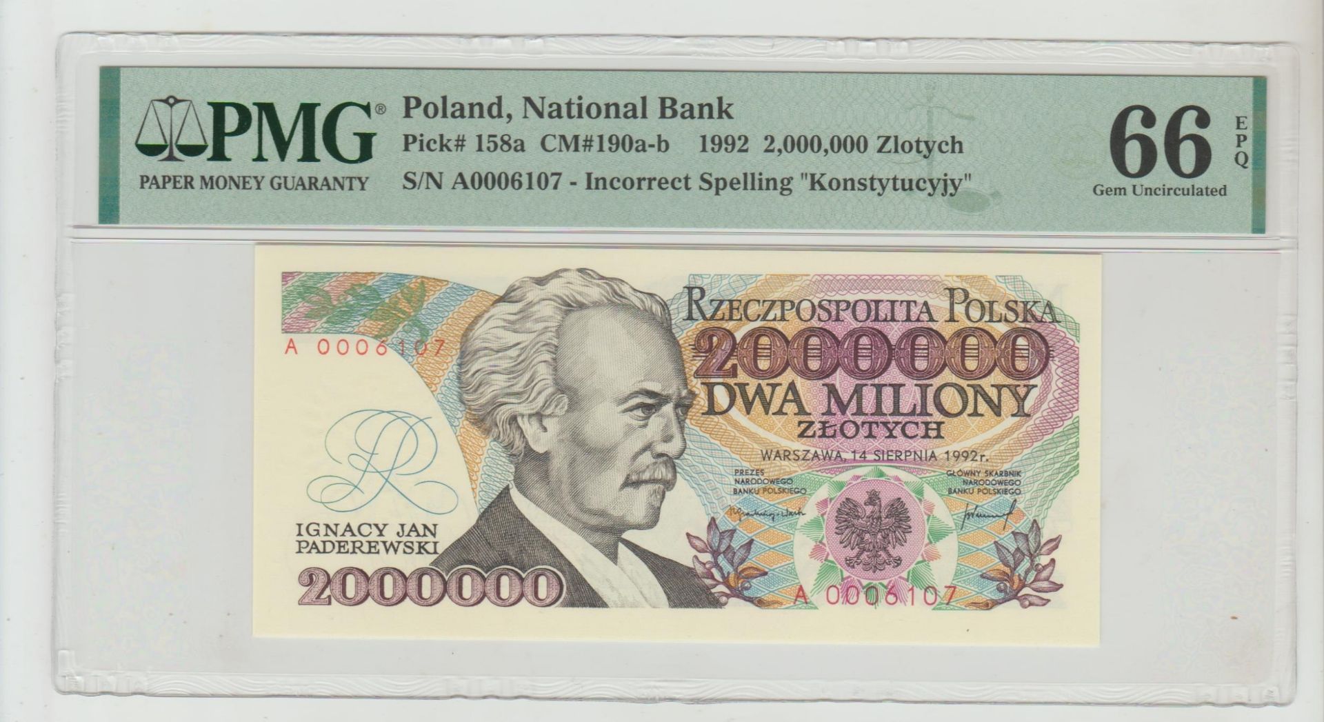 Poland, 2,000,000 Zlotych, 1992 year
