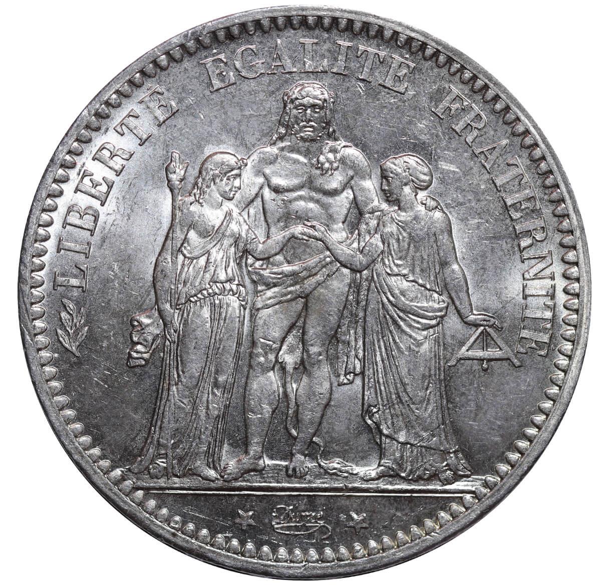 France, 5 Francs, 1873 year, A - Image 3 of 3