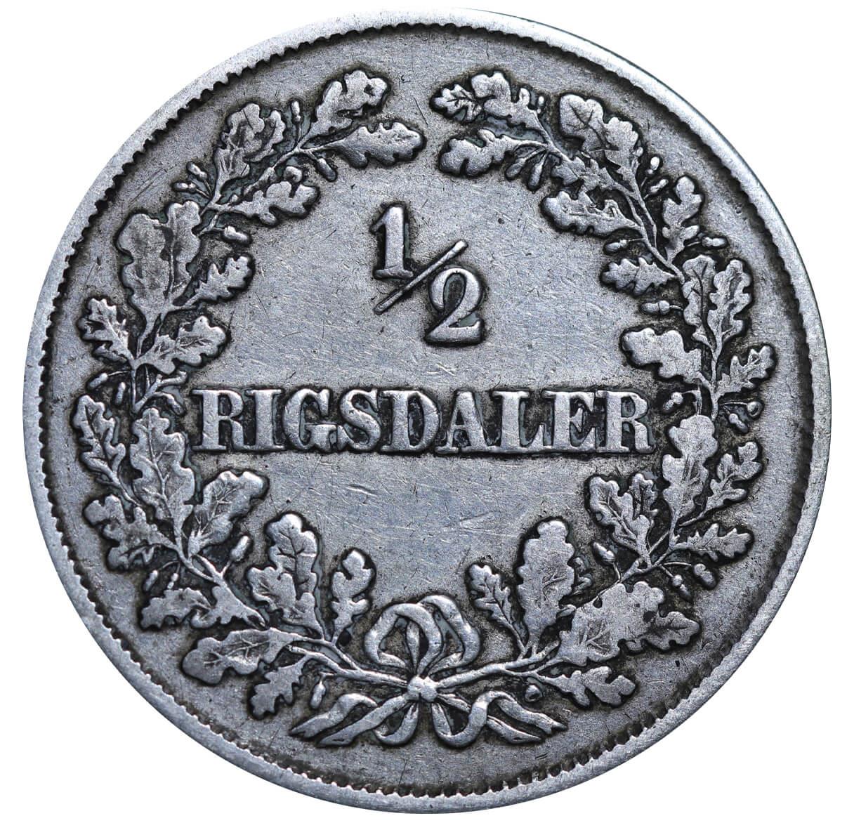 ½ Rigsdaler, Denmark, 1854 year,?-VS - Bild 3 aus 3