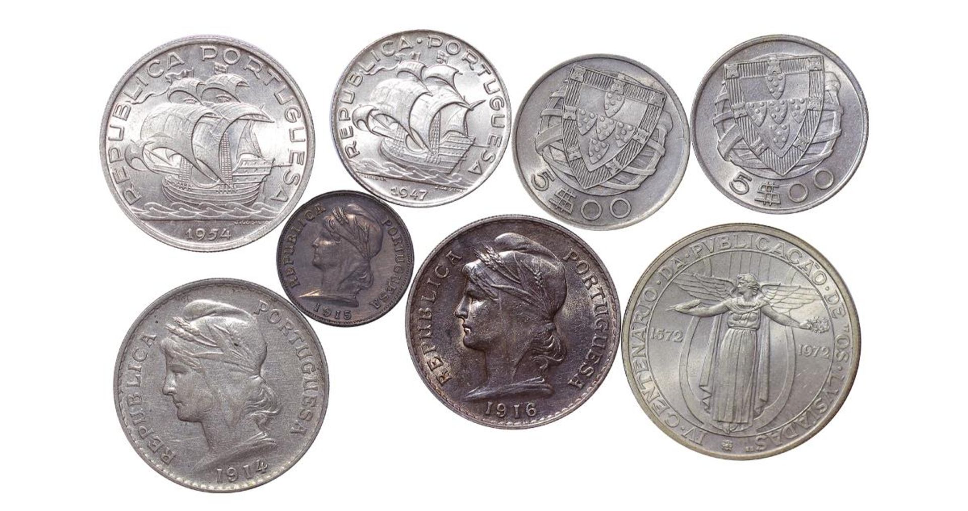 Collection of 8 Coins: Portugal