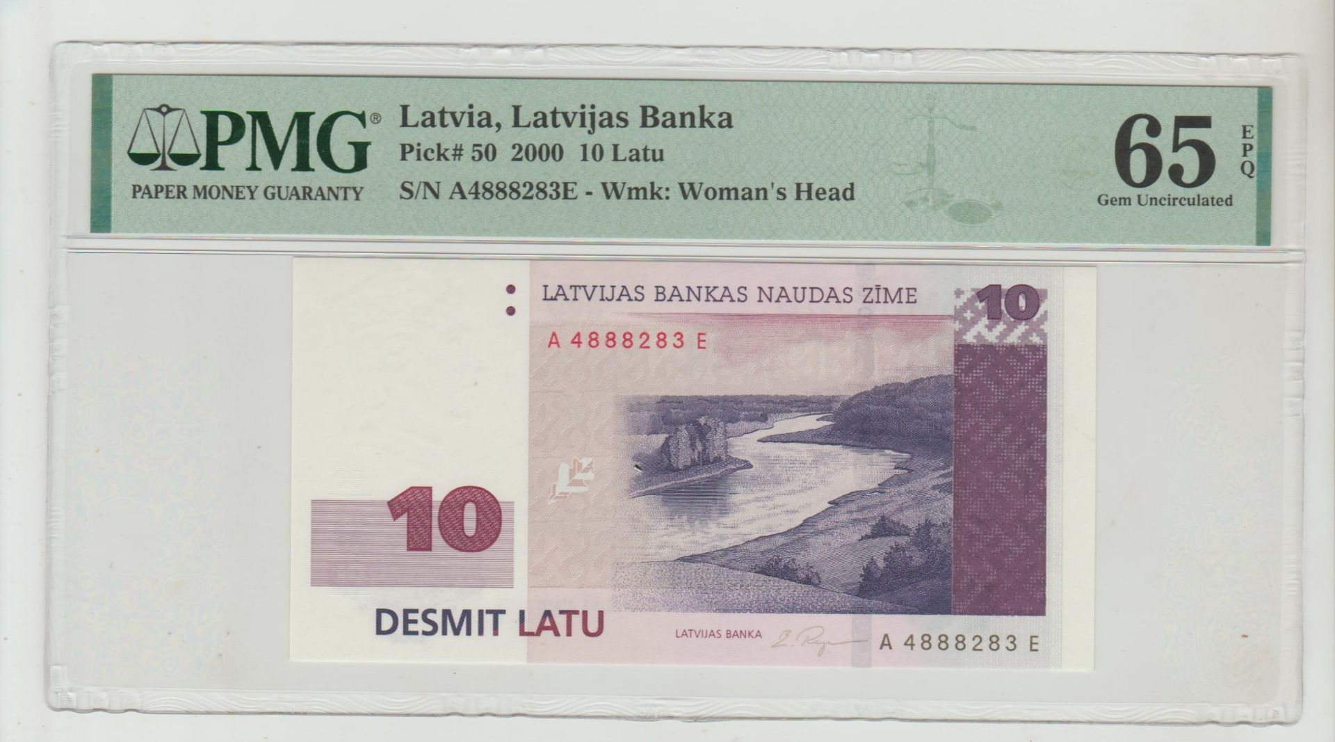 Latvia, 10 Latu, 2000 year