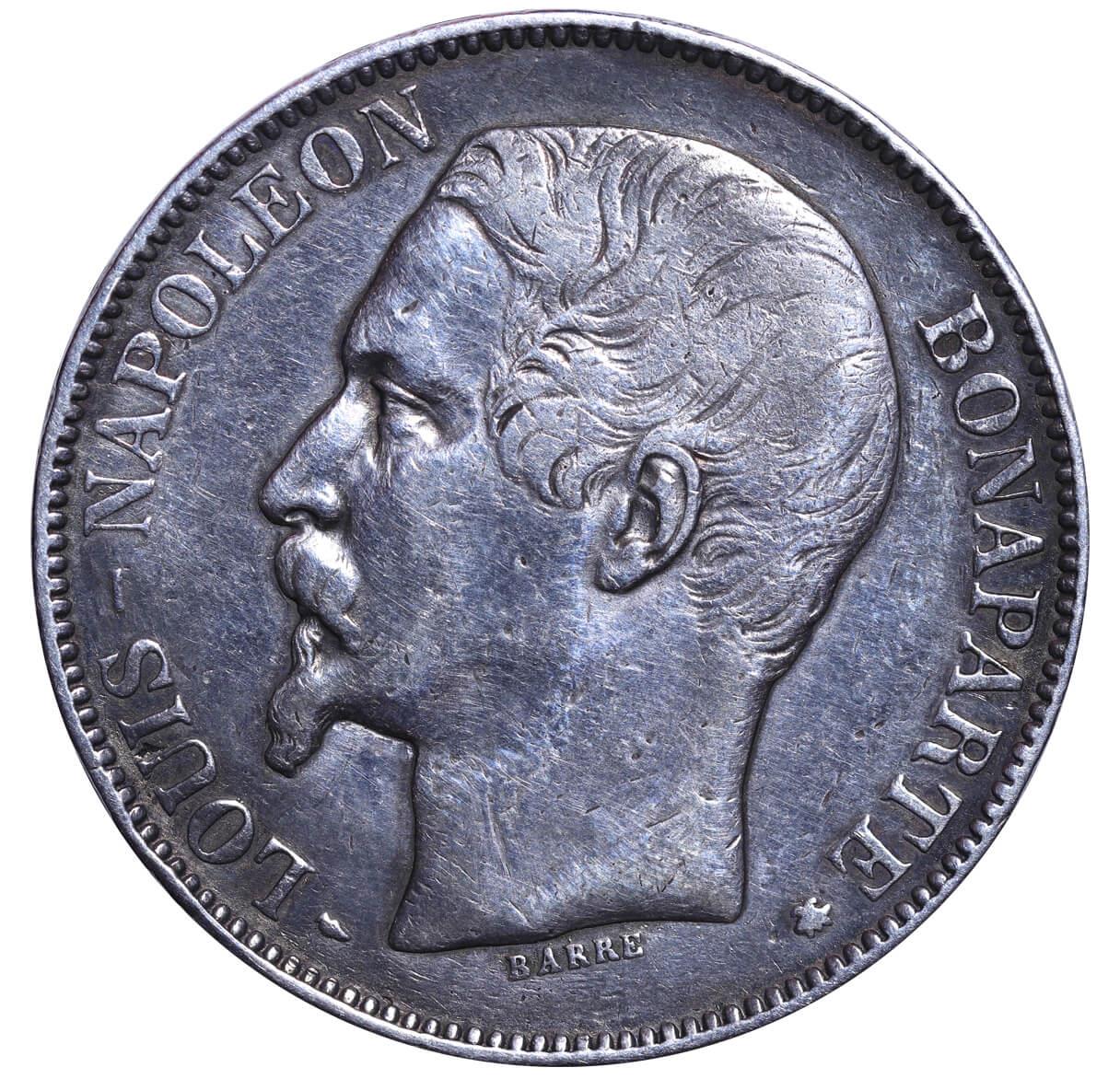 France, 5 Francs, 1852 year, BB - Bild 3 aus 3