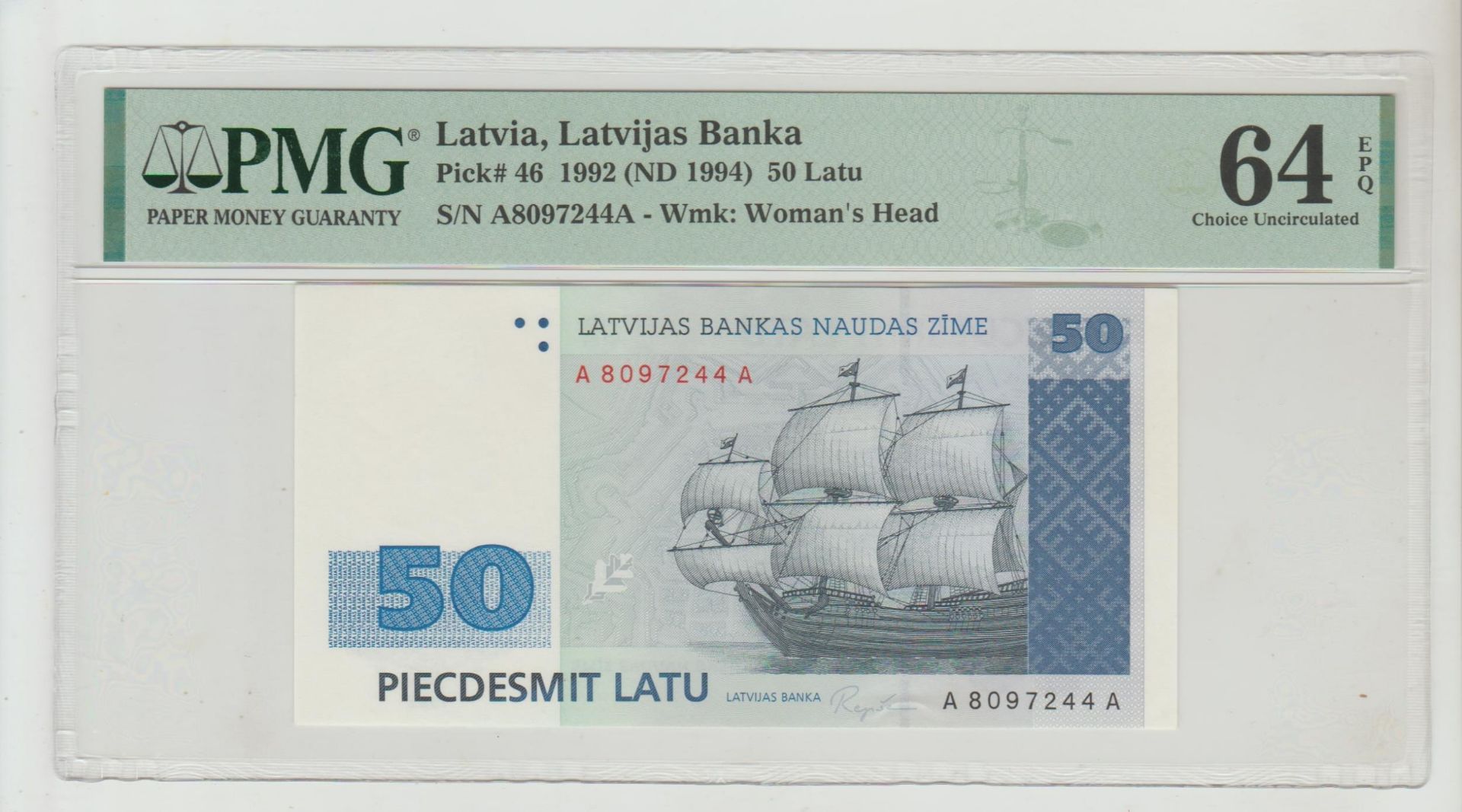 Latvia, 50 Latu, 1992 year