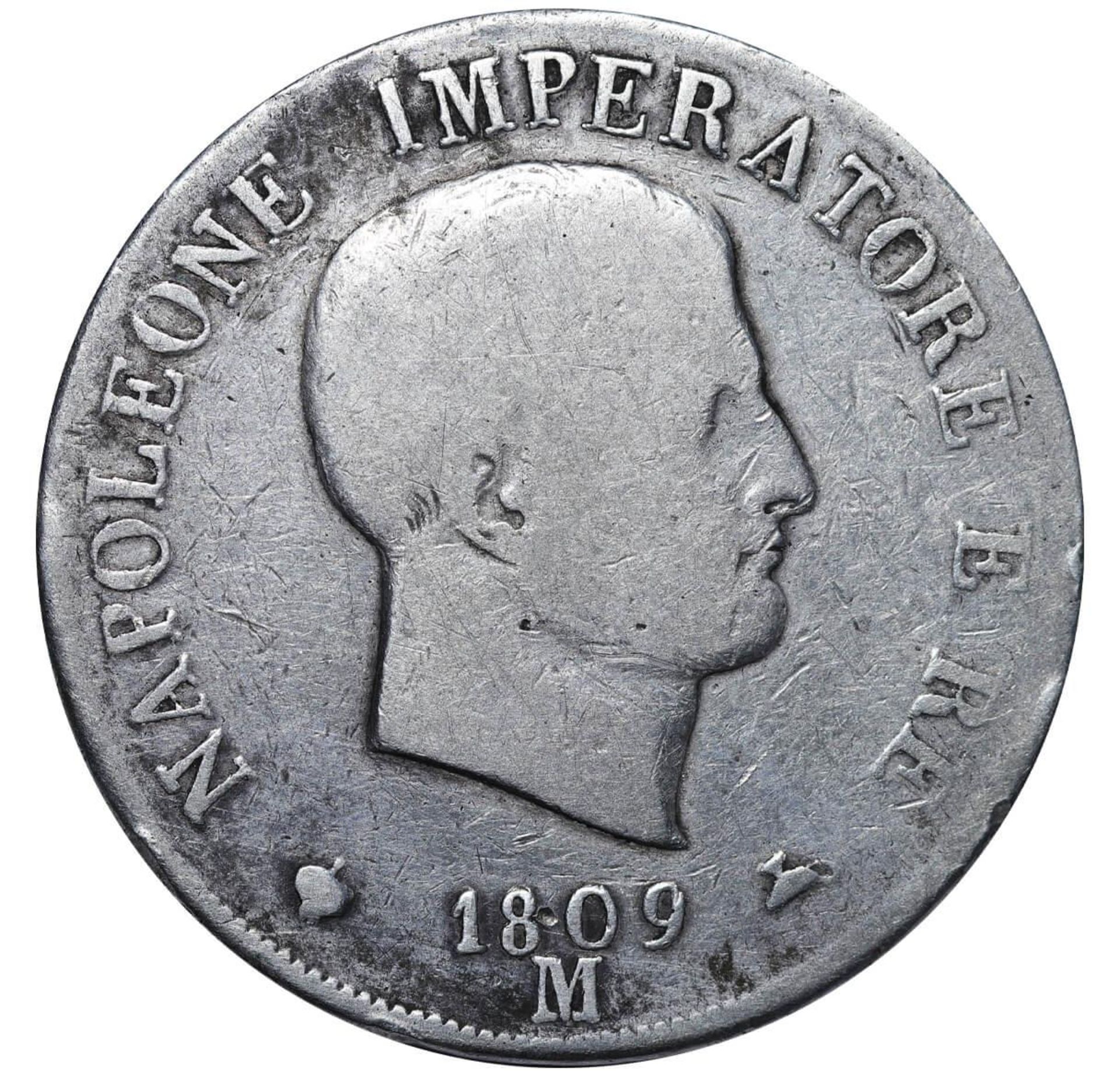 Napoleonic Kingdom of Italy, 5 Lire, 1809 year, M - Bild 2 aus 3