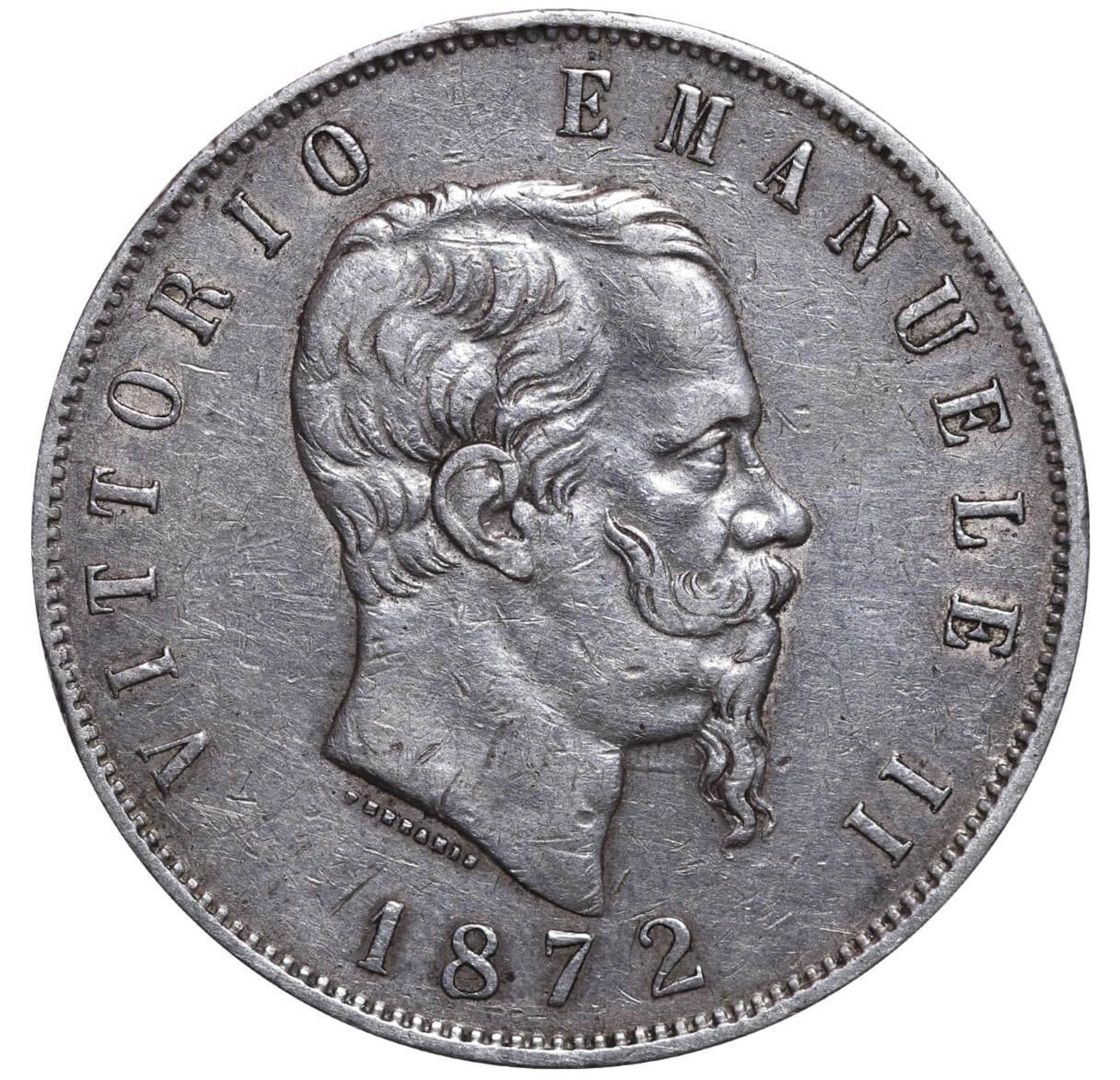 Italy, 5 Lire, 1872 year, M-B - Bild 2 aus 3
