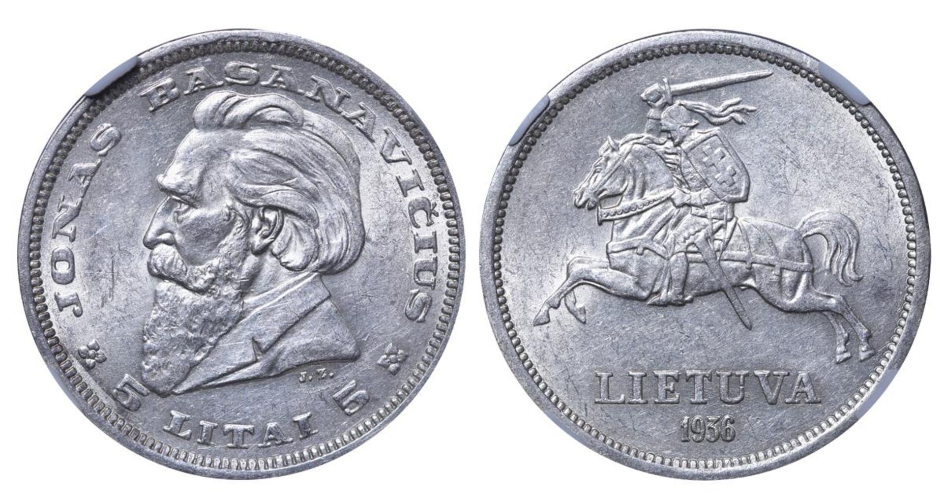 Lithuania, 5 Litai, 1936 year, MS