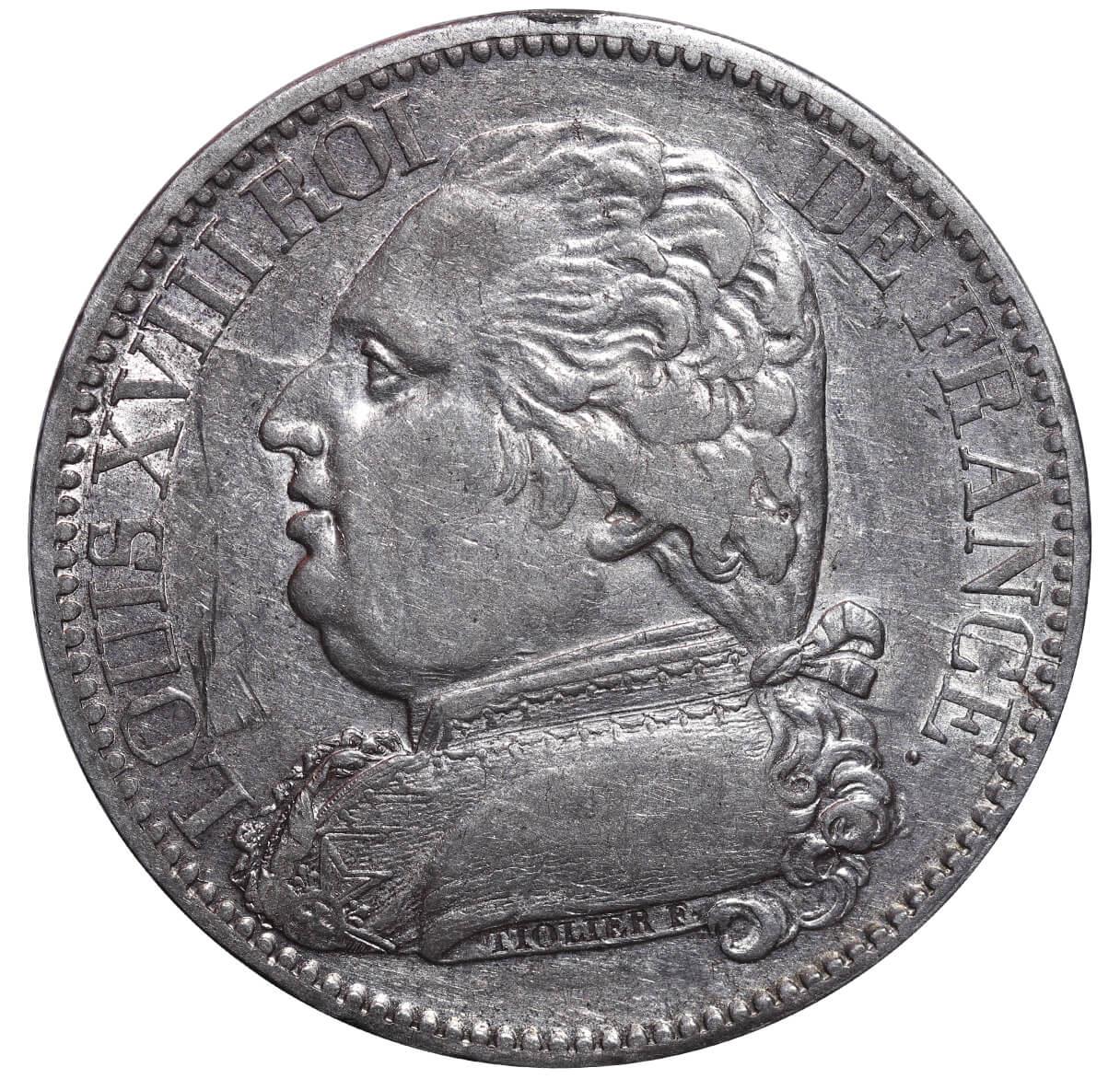 France, 5 Francs, 1814 year, W - Image 2 of 3