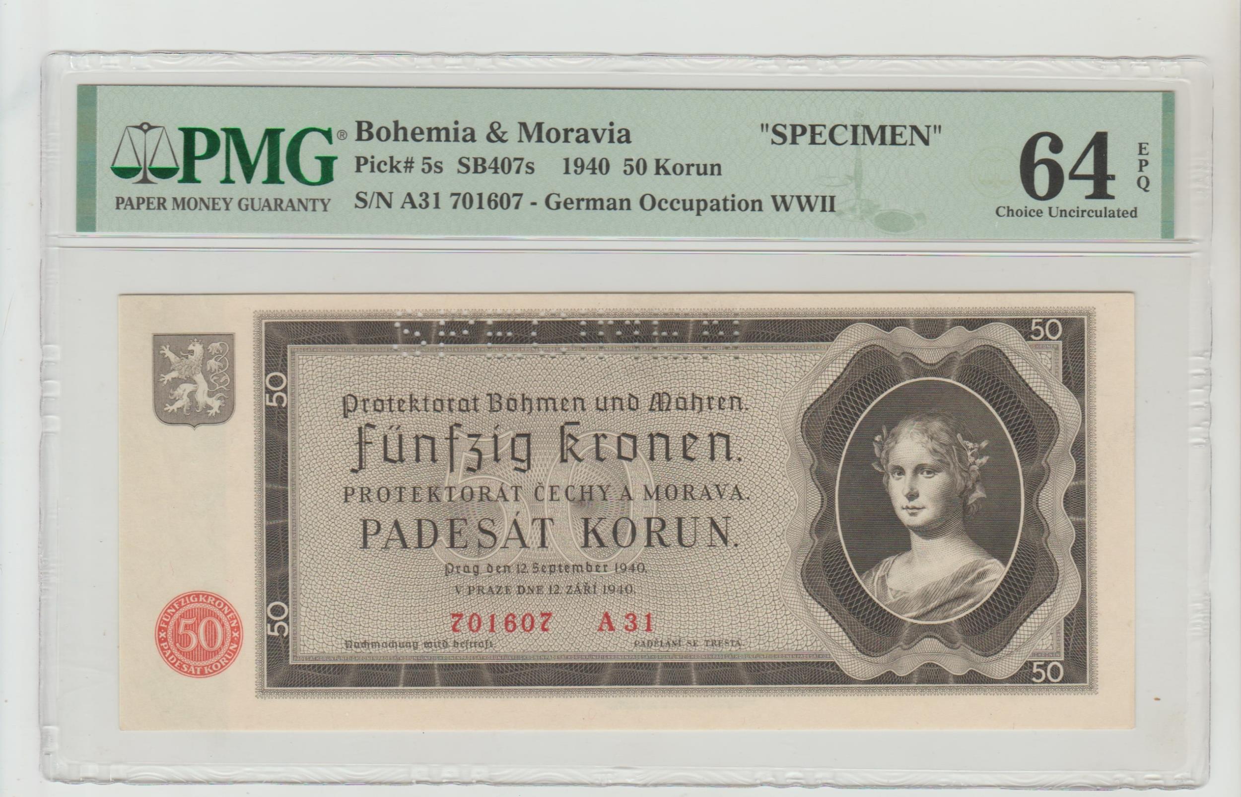 Bohemia & Moravia, 50 Korun, 1940 year