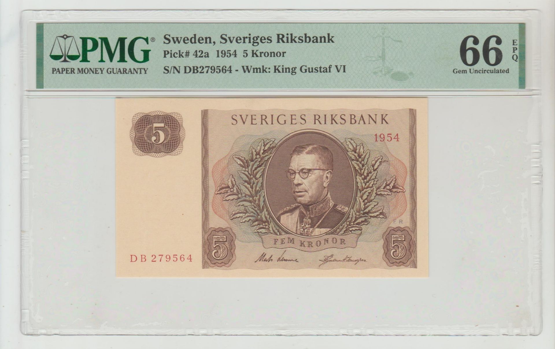 Sweden, 5 Kronor, 1954 year, Top Pop