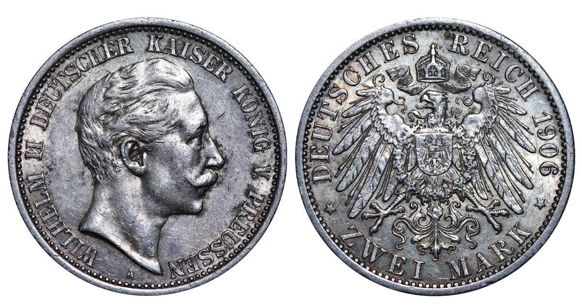 Kingdom of Prussia, 2 Marks, 1906 year, A