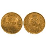Russian Empire, 5 Roubles, 1848 year, SPB-AG