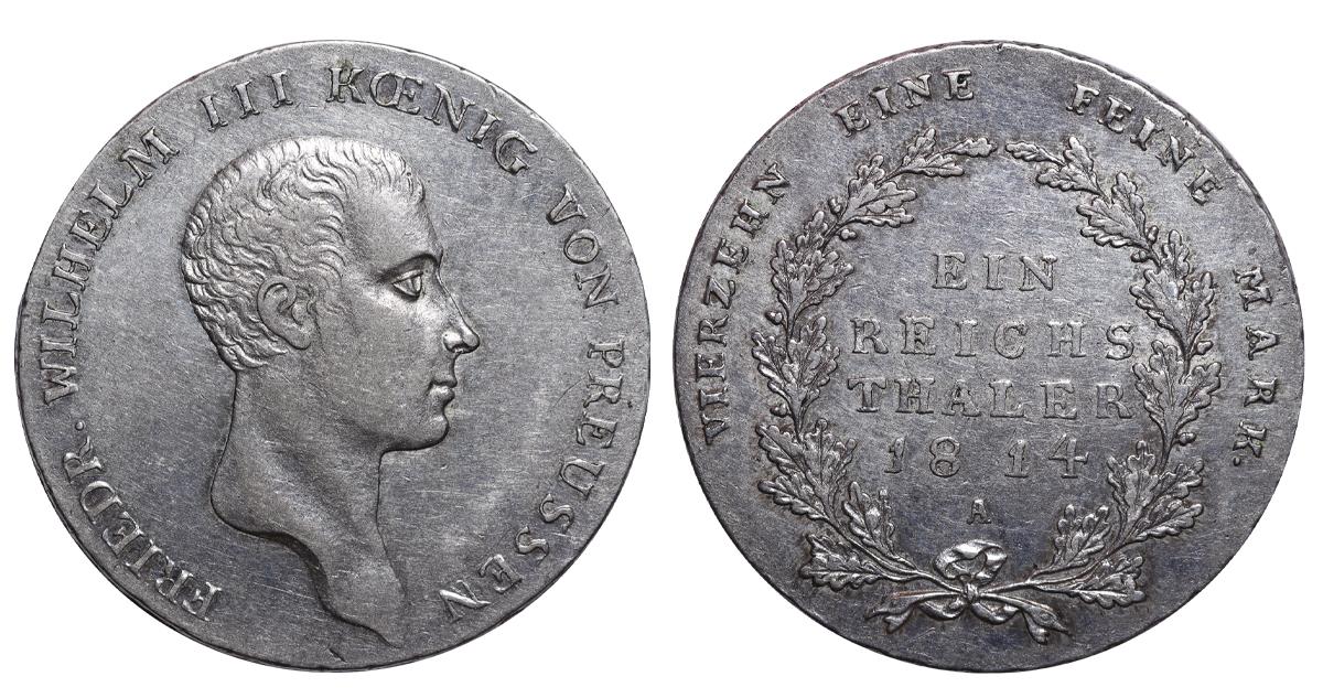 Kingdom of Prussia, 1 Thaler, 1814 year, A