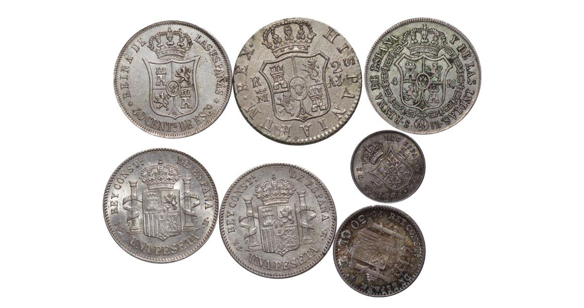 Collection of 7 Coins: Spain - Bild 2 aus 2