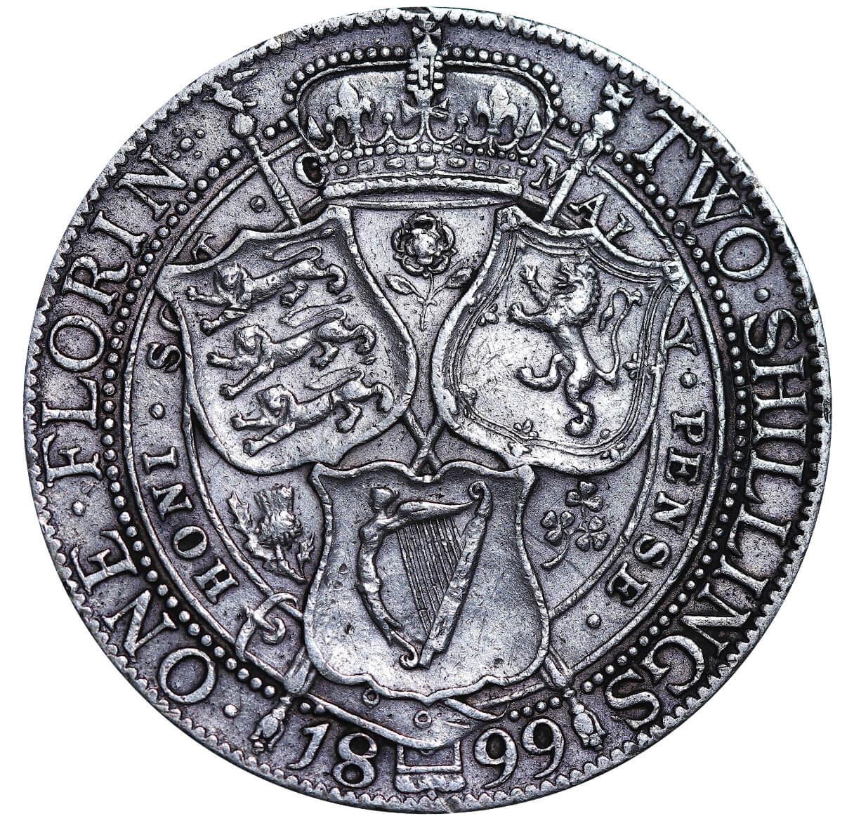 United Kingdom, 1 Florin, 1899 year - Image 3 of 3