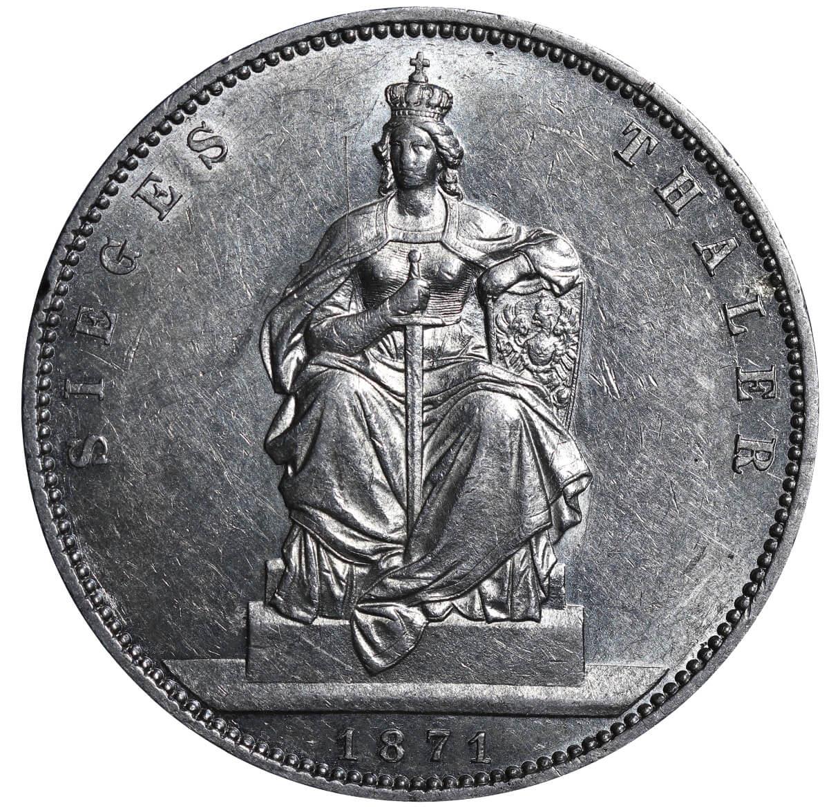 Kingdom of Prussia, 1 Thaler, 1871 year, A - Image 3 of 3