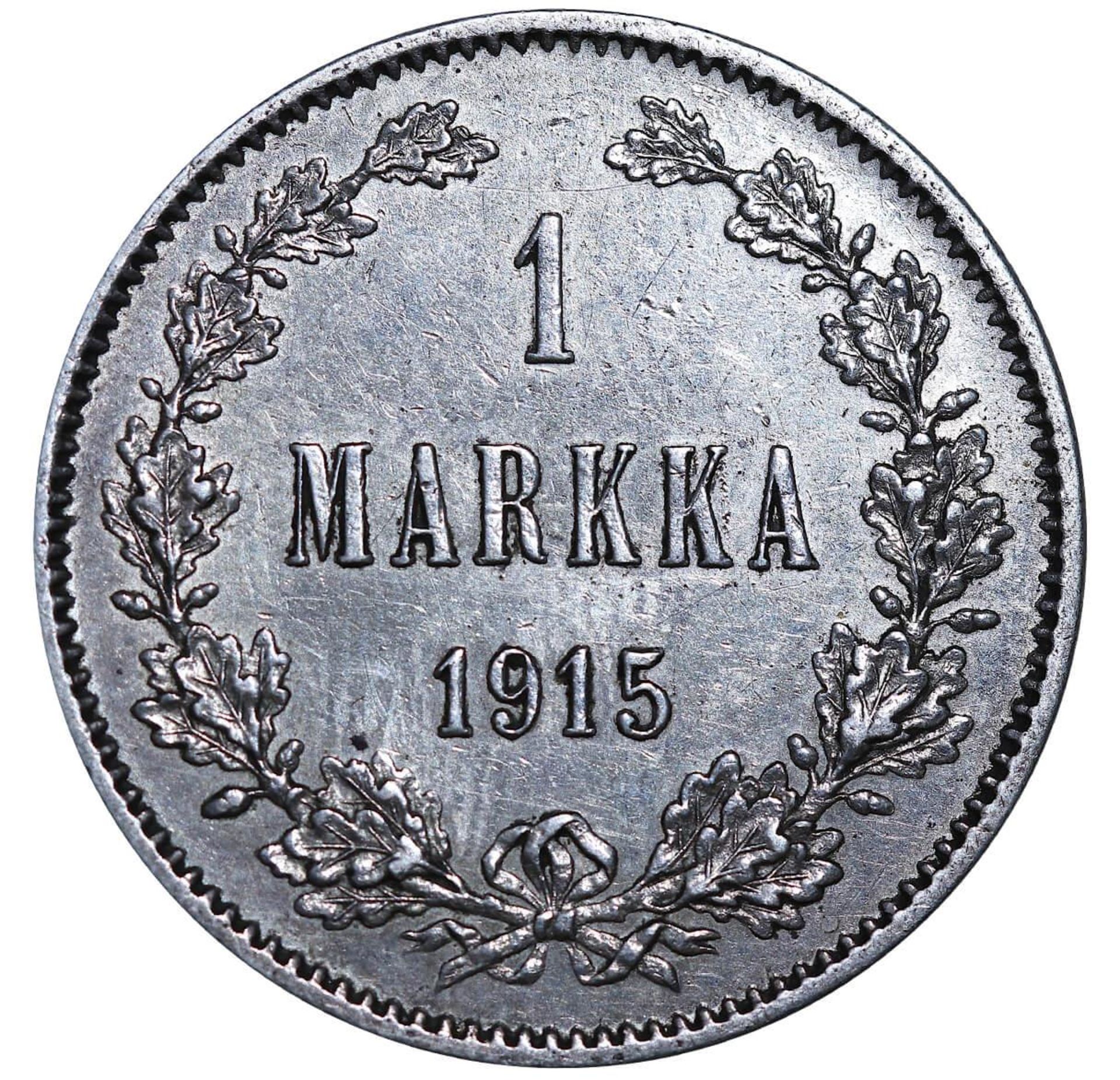 Russian Empire, 1 Markka, 1915 year, S - Image 2 of 3