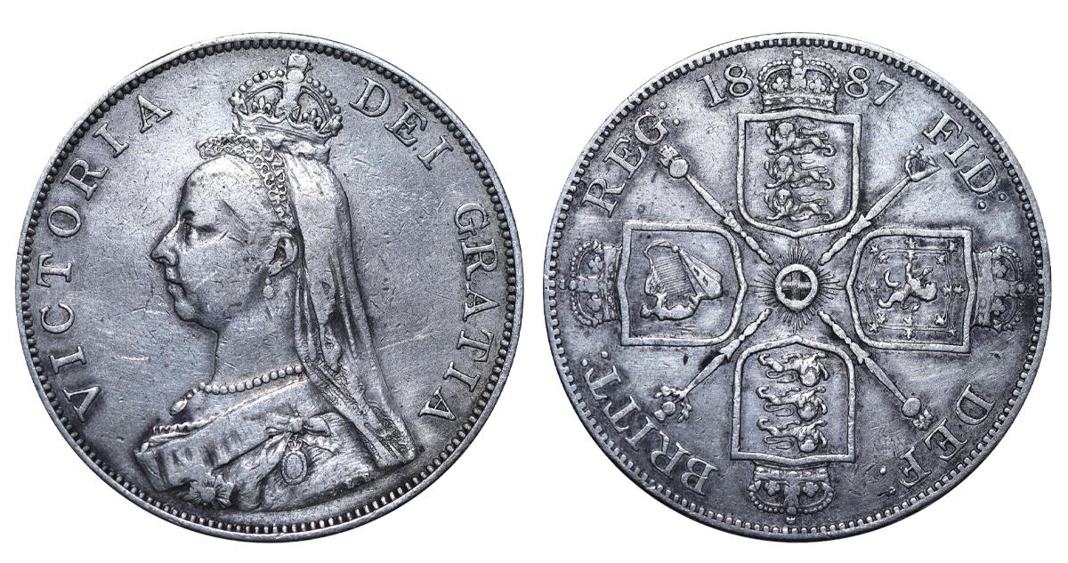 United Kingdom, 1 Florin, 1887 year