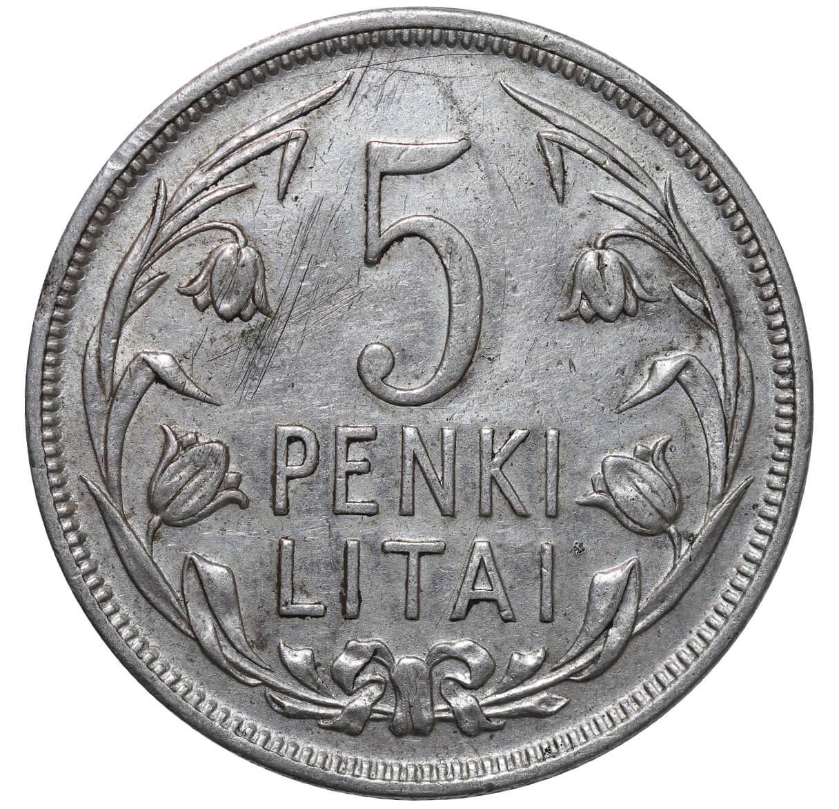 Lithuania, 5 Penki Litai, 1925 year - Bild 2 aus 3