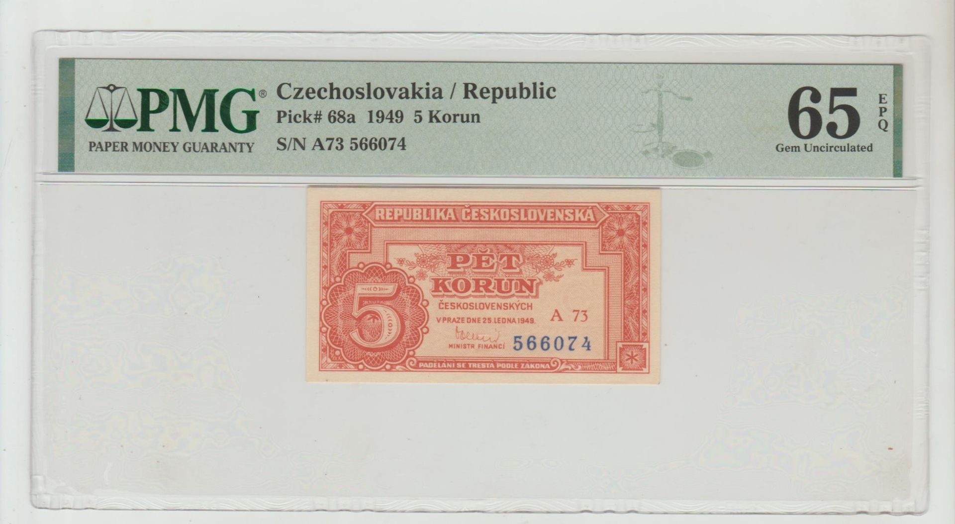 Czechoslovakia, 5 Korun, 1949 year