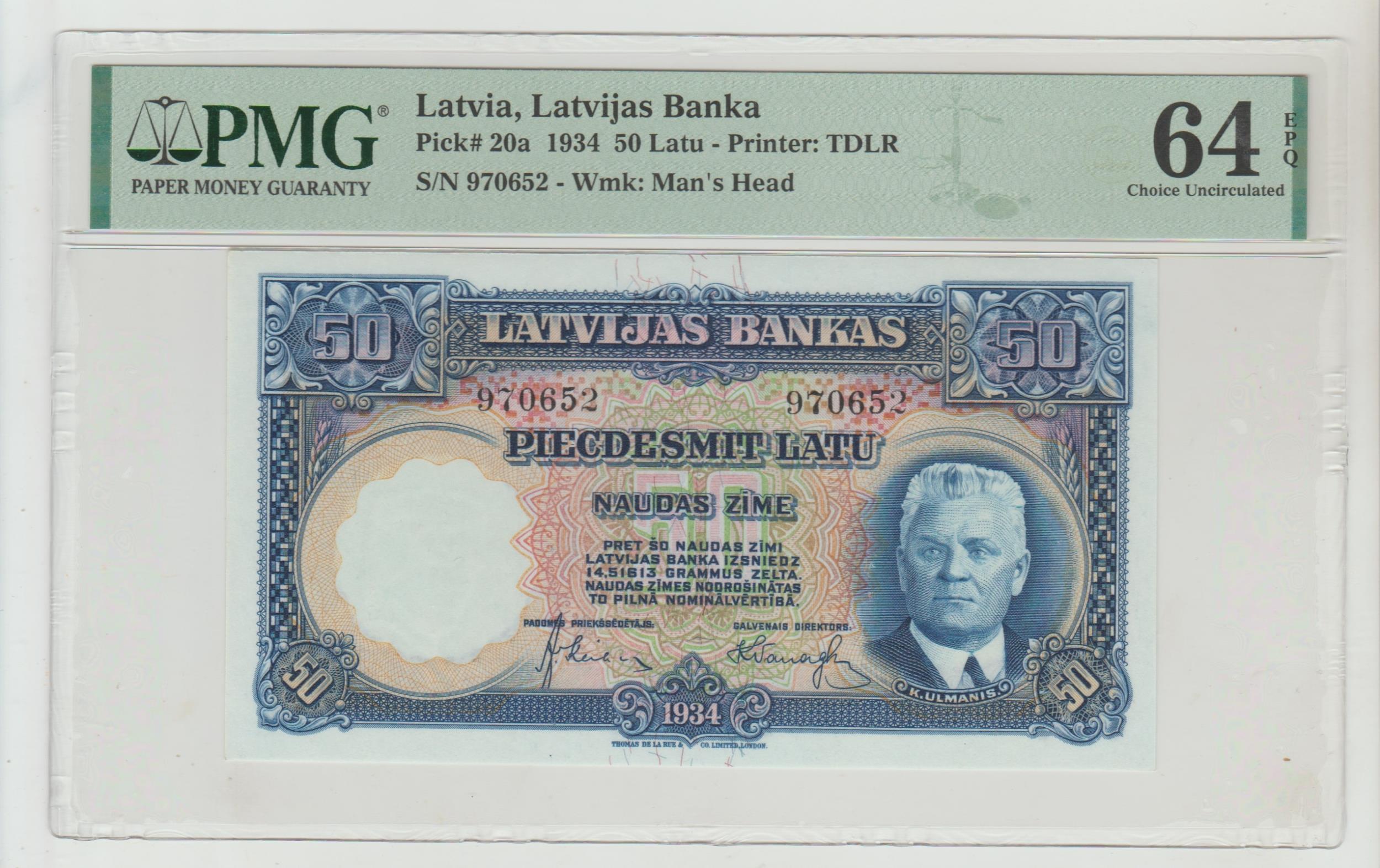 Latvia, 50 Latu, 1934 year