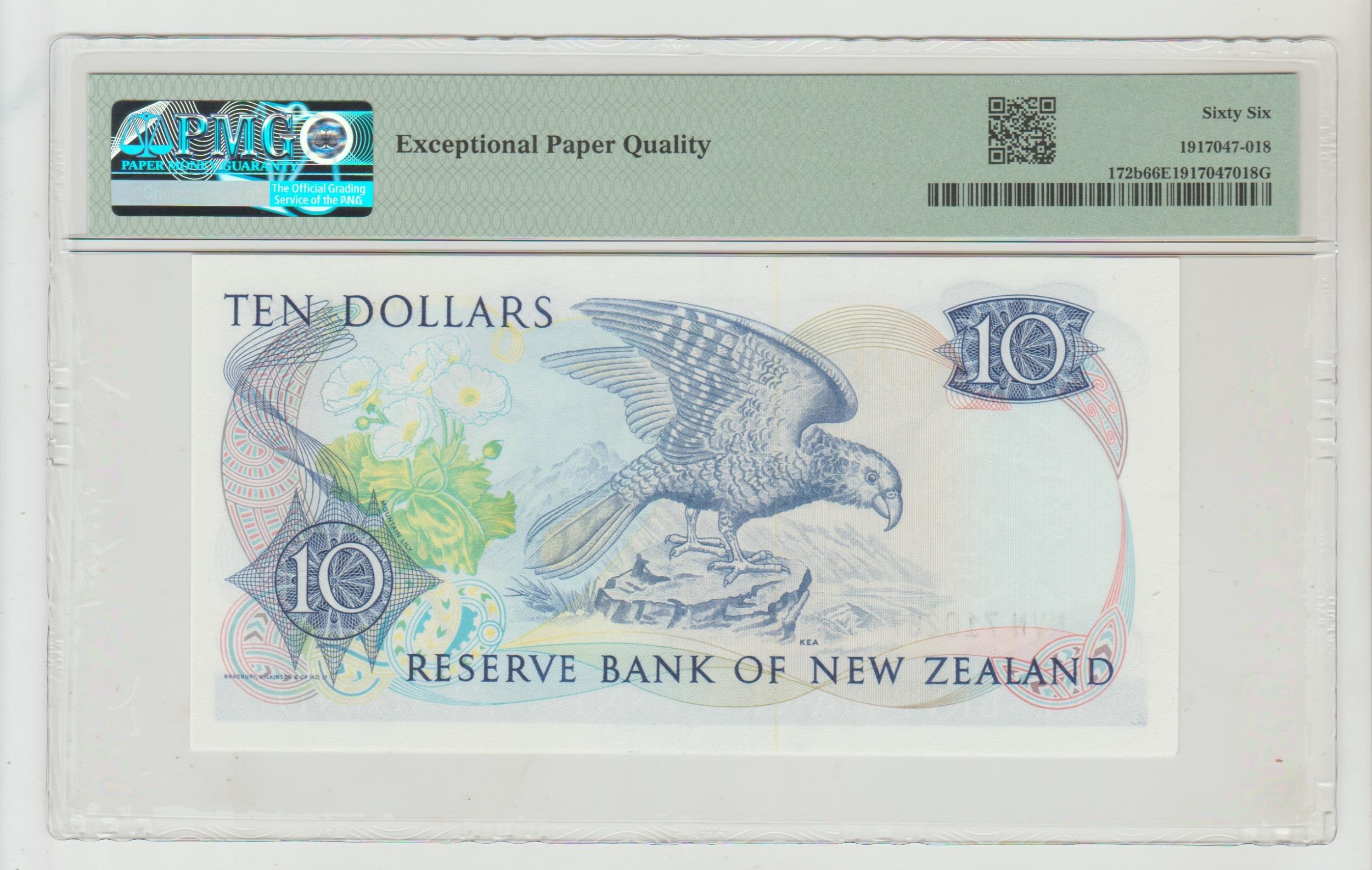 New Zealand, 10 Dollars, 1985 year - Image 2 of 2