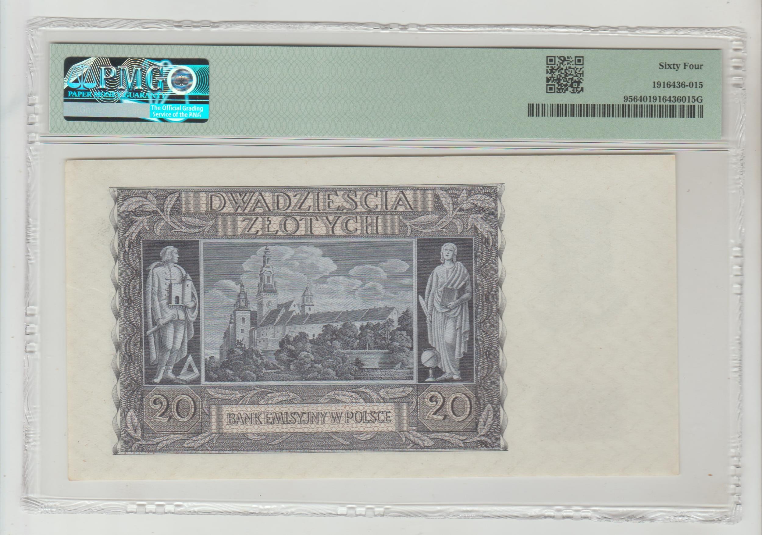 Poland, 20 Zlotych, 1940 year - Image 2 of 2