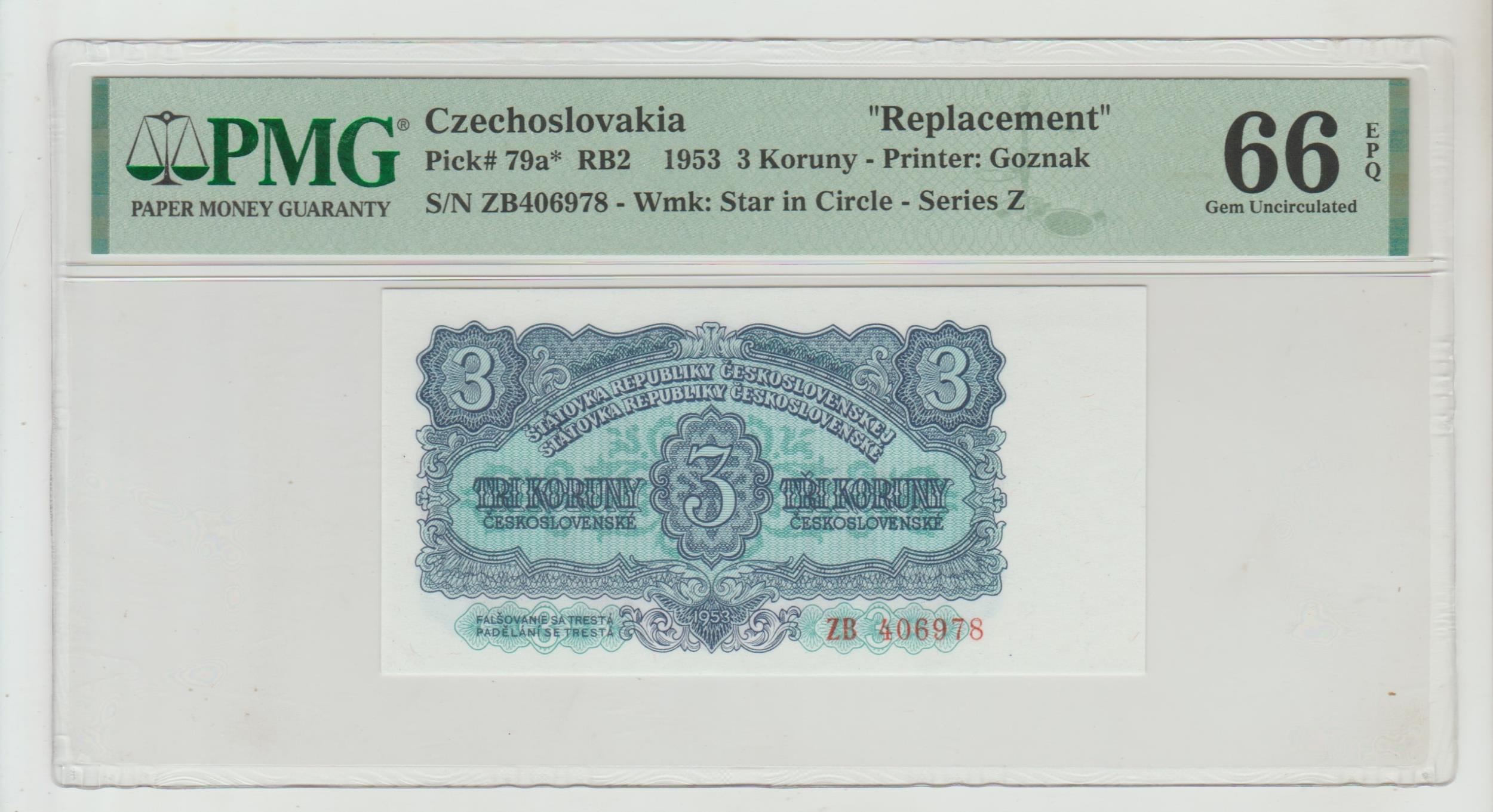 Czechoslovakia, 3 Koruny, 1953 year