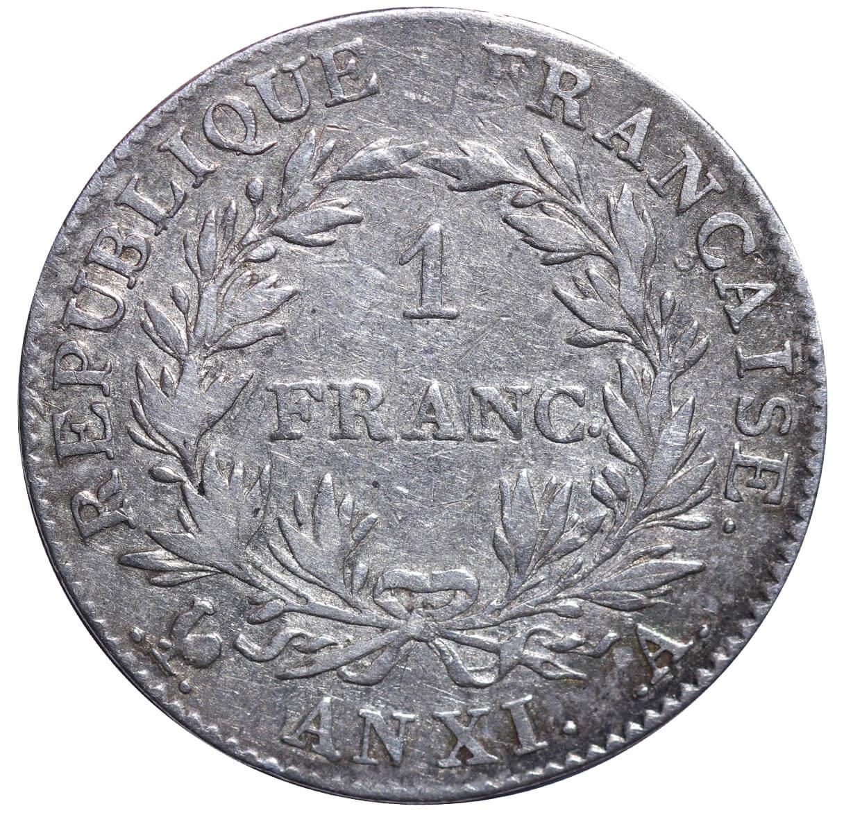 France, 1 Franc, 1802 year, A - Bild 2 aus 3