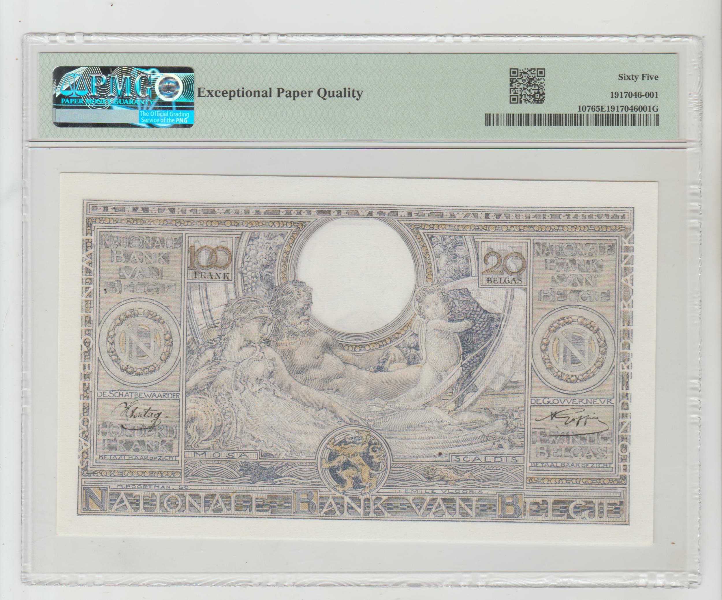 Belgium, 100 Francs, 1943 year - Image 2 of 2