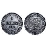 Russian Empire, 1 Markka, 1892 year, L