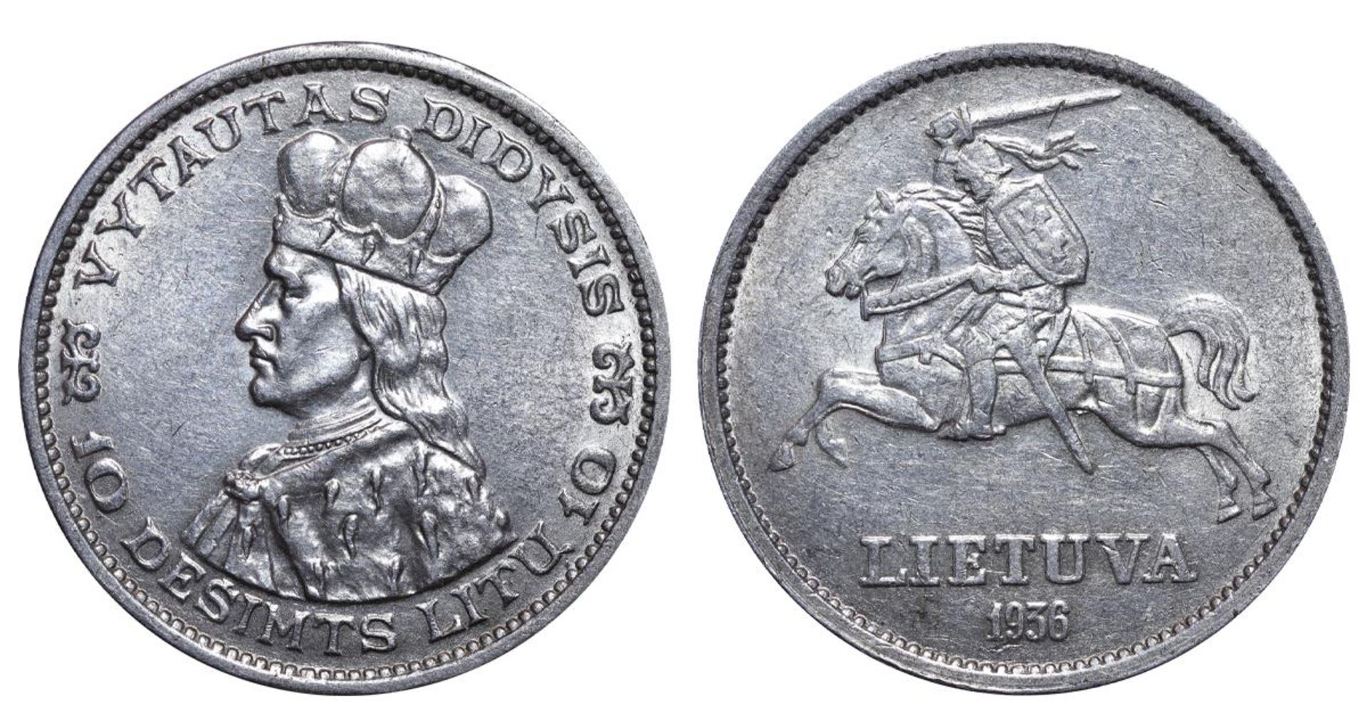 Lithuania, 10 Litu, 1936 year