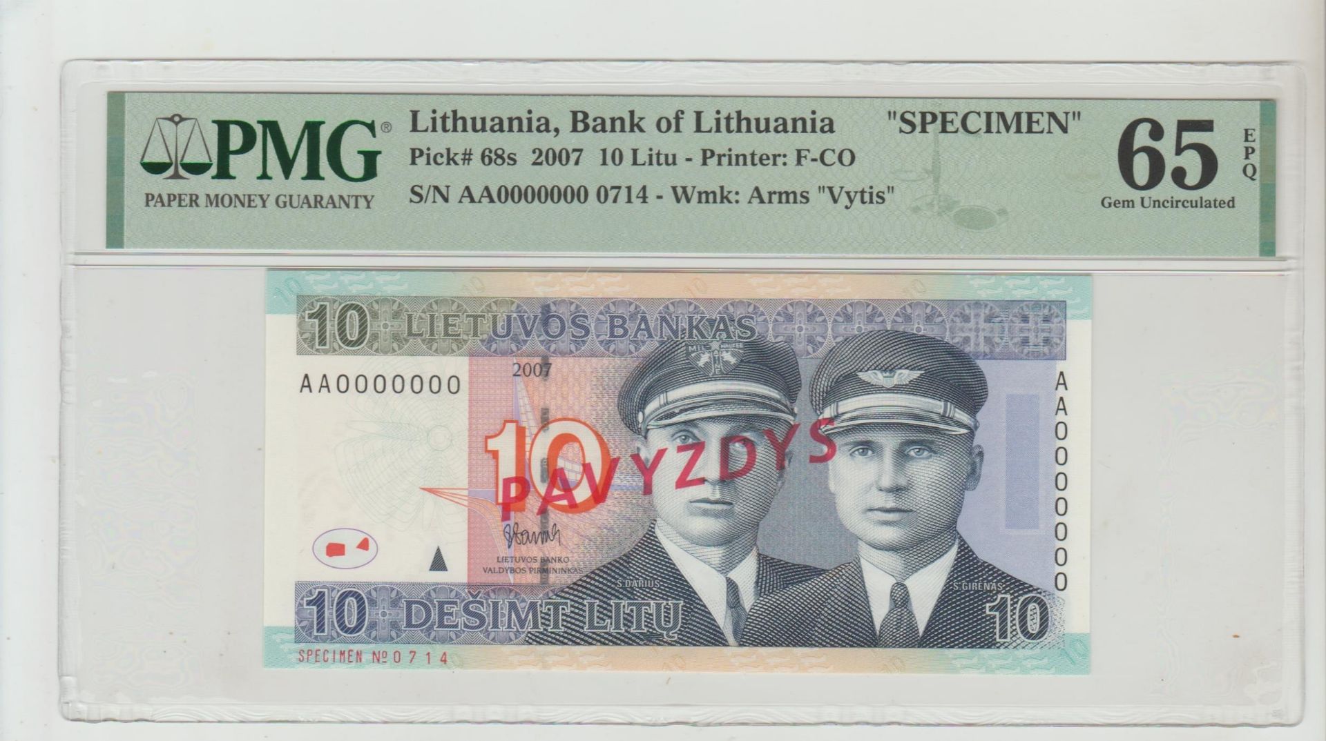 Lithuania, 10 Litu, 2007 year