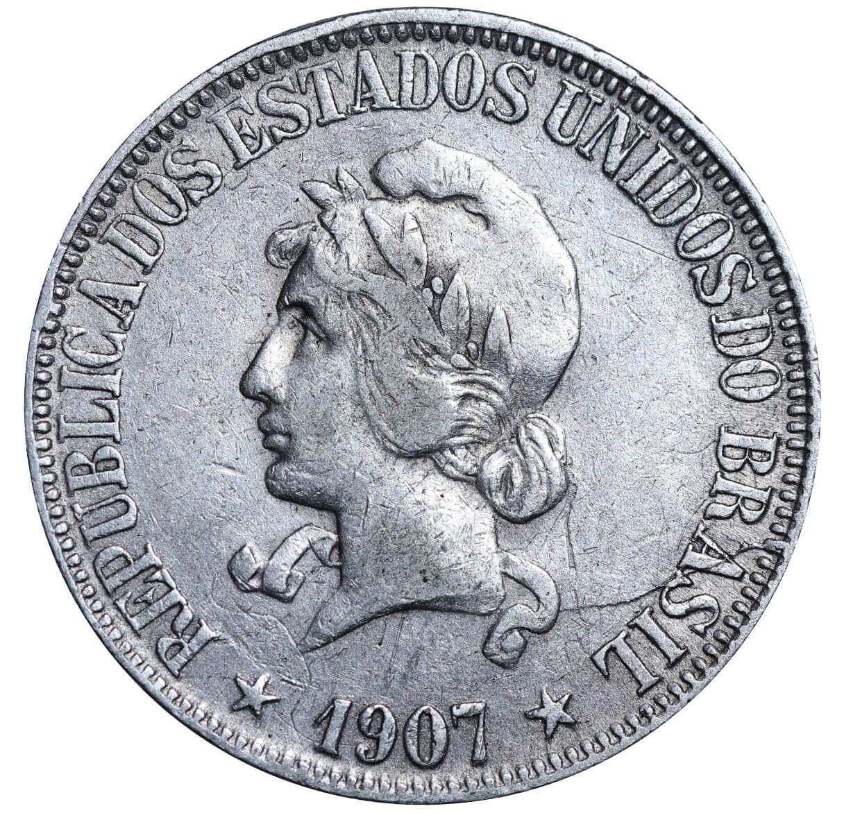 Brazil, 1000 Reis, 1907 year - Image 2 of 3