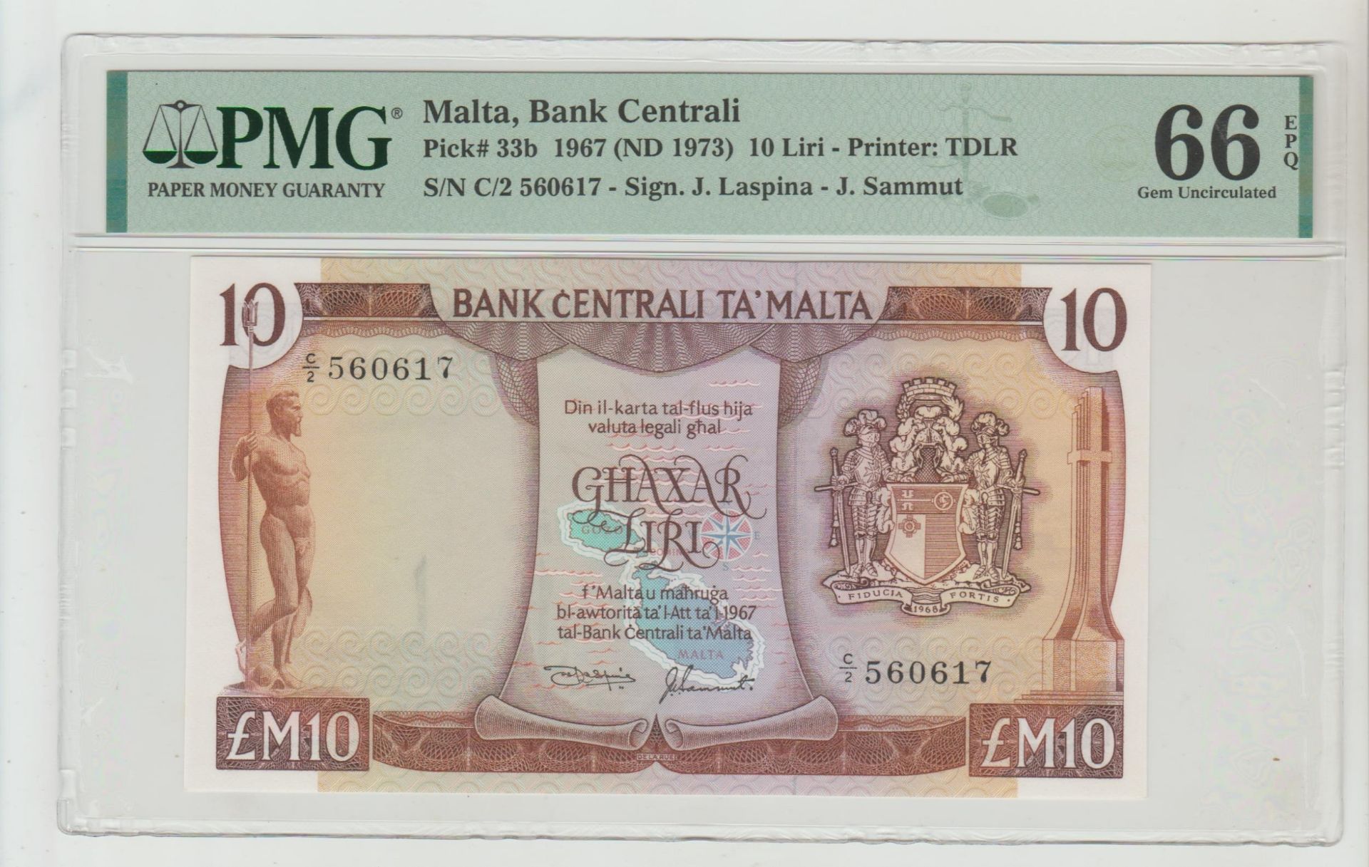 Malta, 10 Liri, 1967 year, Top Pop