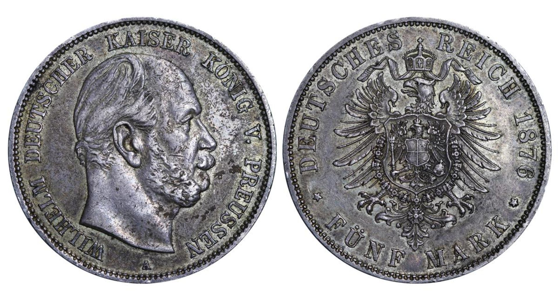 Kingdom of Prussia, 5 Mark, 1876 year, A