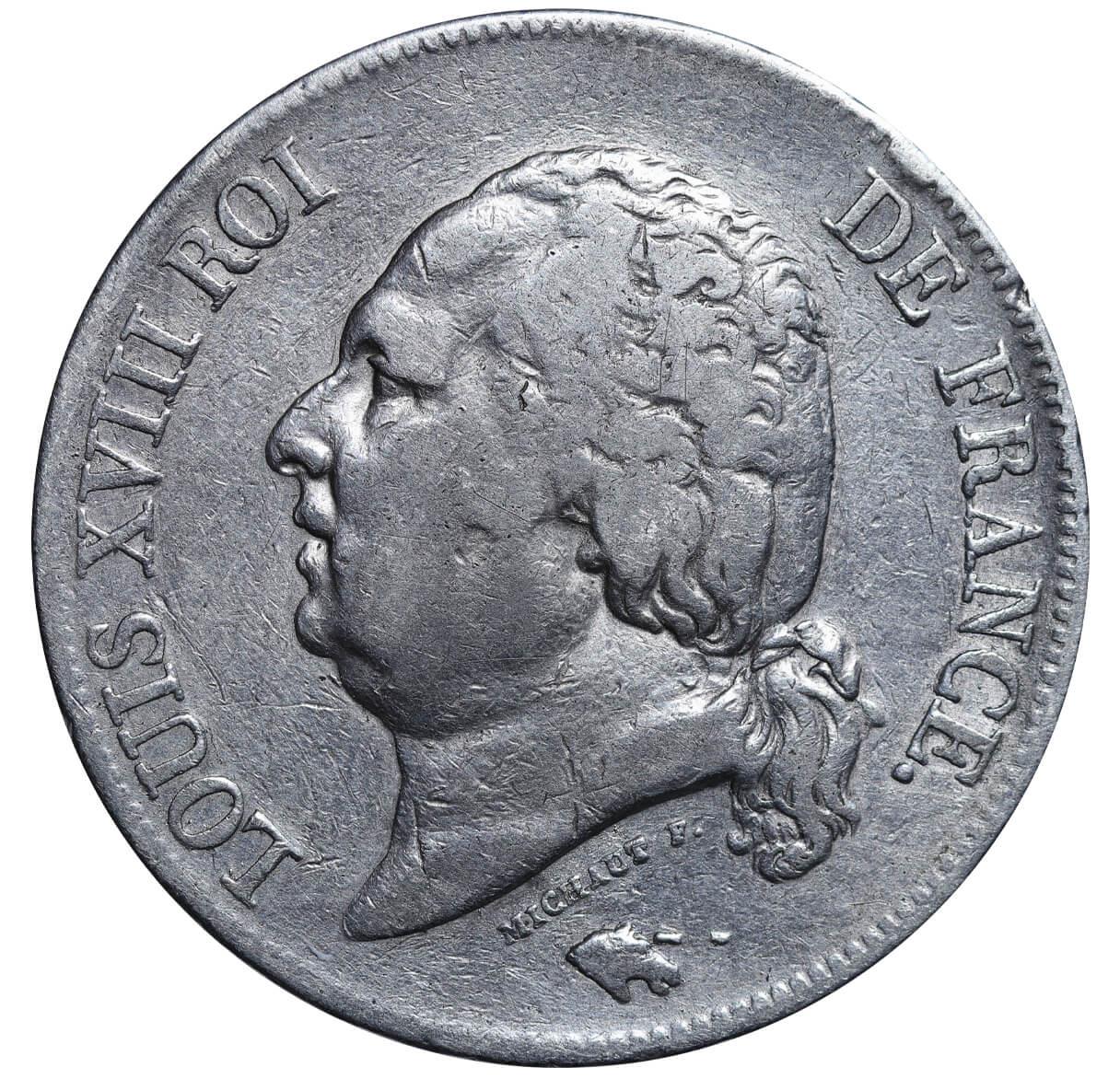 France, 5 Francs, 1824 year, A - Image 2 of 3