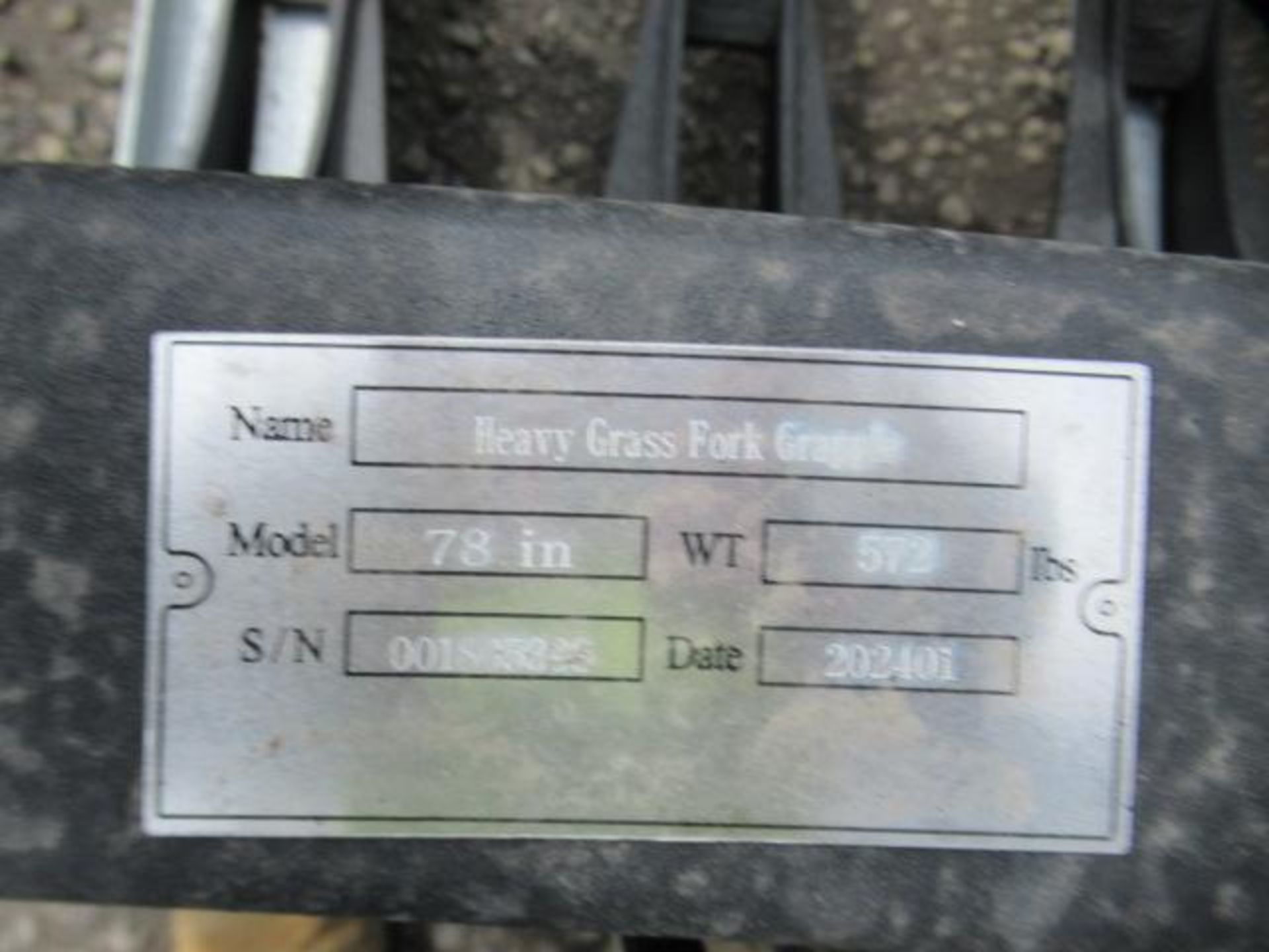 GREATBEAR 72'' SKID STEER HEAVY GRASS FORK GRAPPLE (UNUSED) - Image 5 of 5