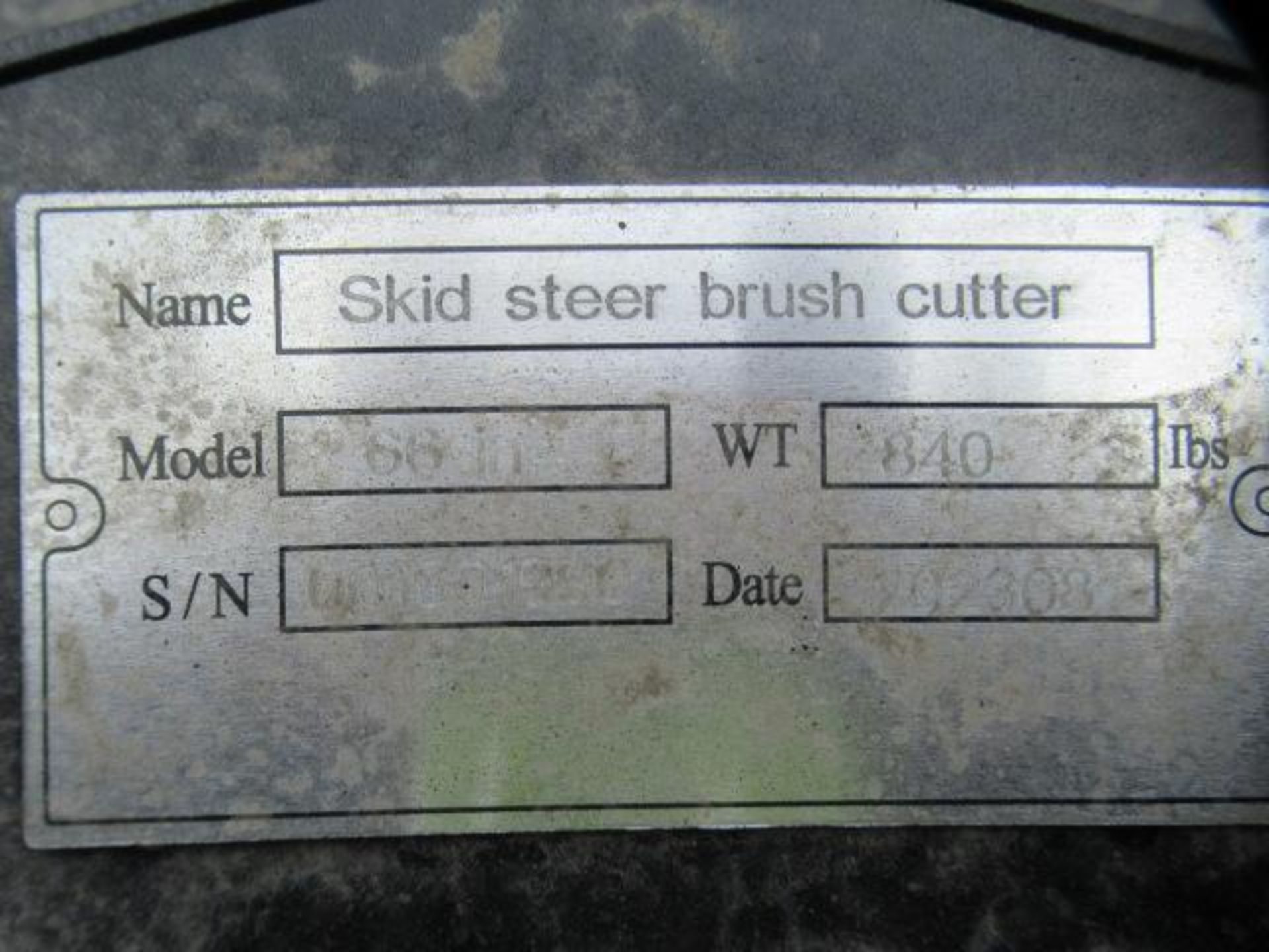 GREATBEAR 66'' SKID STEER BRUSH CUTTER ATTACHMENT W/ HYDRAULIC FITTINGS (UNUSED) - Image 5 of 5