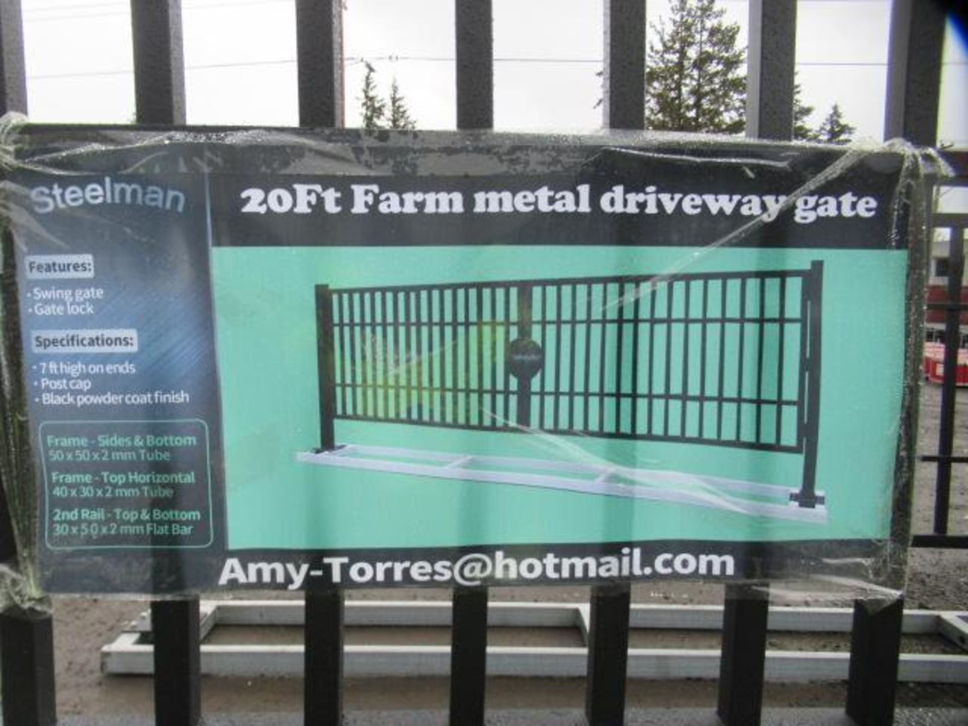 2024 STEELMAN 20' FARM METAL DRIVEWAY GATE (UNUSED) - Image 4 of 4