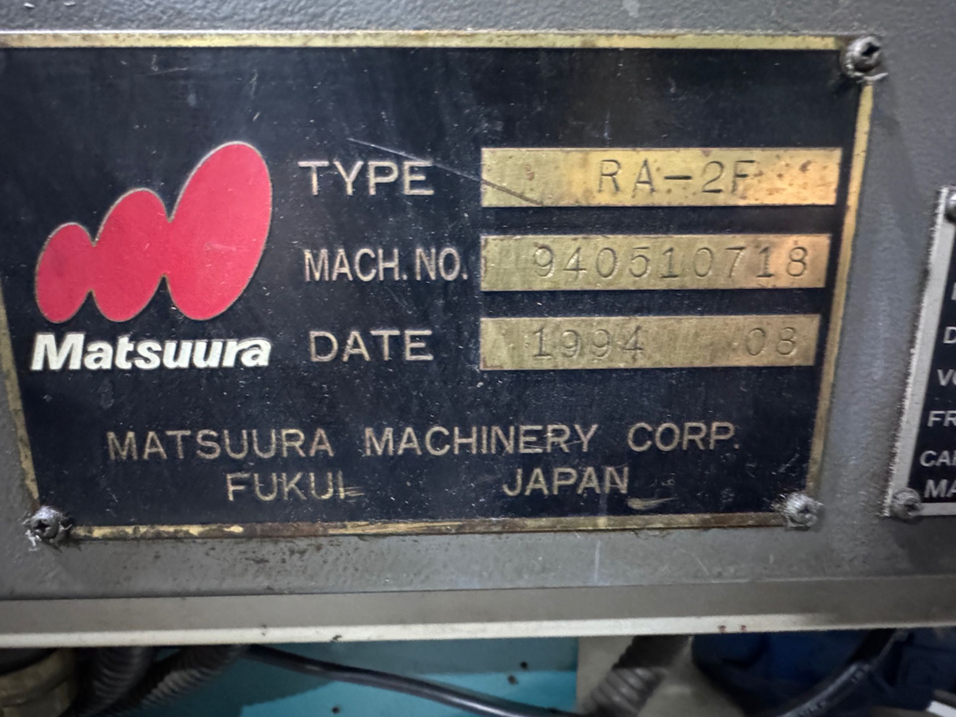 MATSUURA 3 AXIS CNC MACHINING CENTER MOD. RA-2F, 20 ATC, YASNAC CNC CONTROL, PALLET CHANGER, CHIP CO - Image 8 of 10