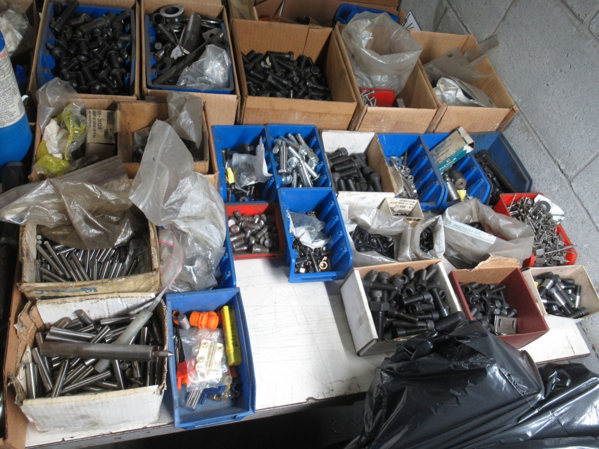 LOT OF ASSORTED PARTS, HARDWARE, ETC