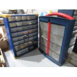 LOT OF 2 PLASTIC PARTS CABINETS