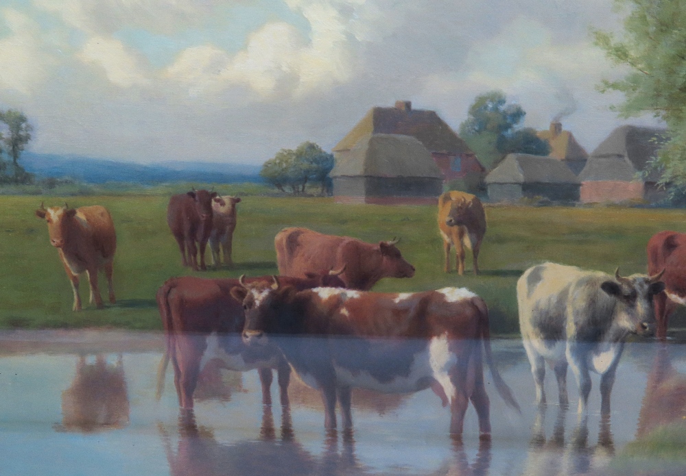 WILLIAM SIDNEY COOPER (1854–1927): COWS GRAZING IN - Image 2 of 15