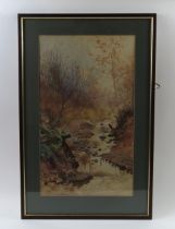 20TH CENTURY ENGLISH SCHOOL - Autumn scene of stre