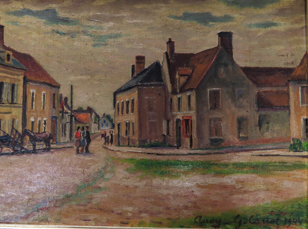 GUSTAVE CARIOT (French 1872-1950)French village s - Image 2 of 4